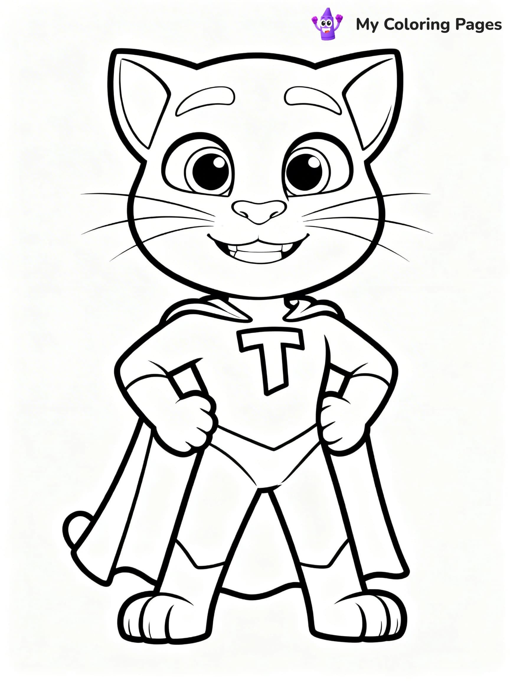 Talking Tom Coloring Pages - 10