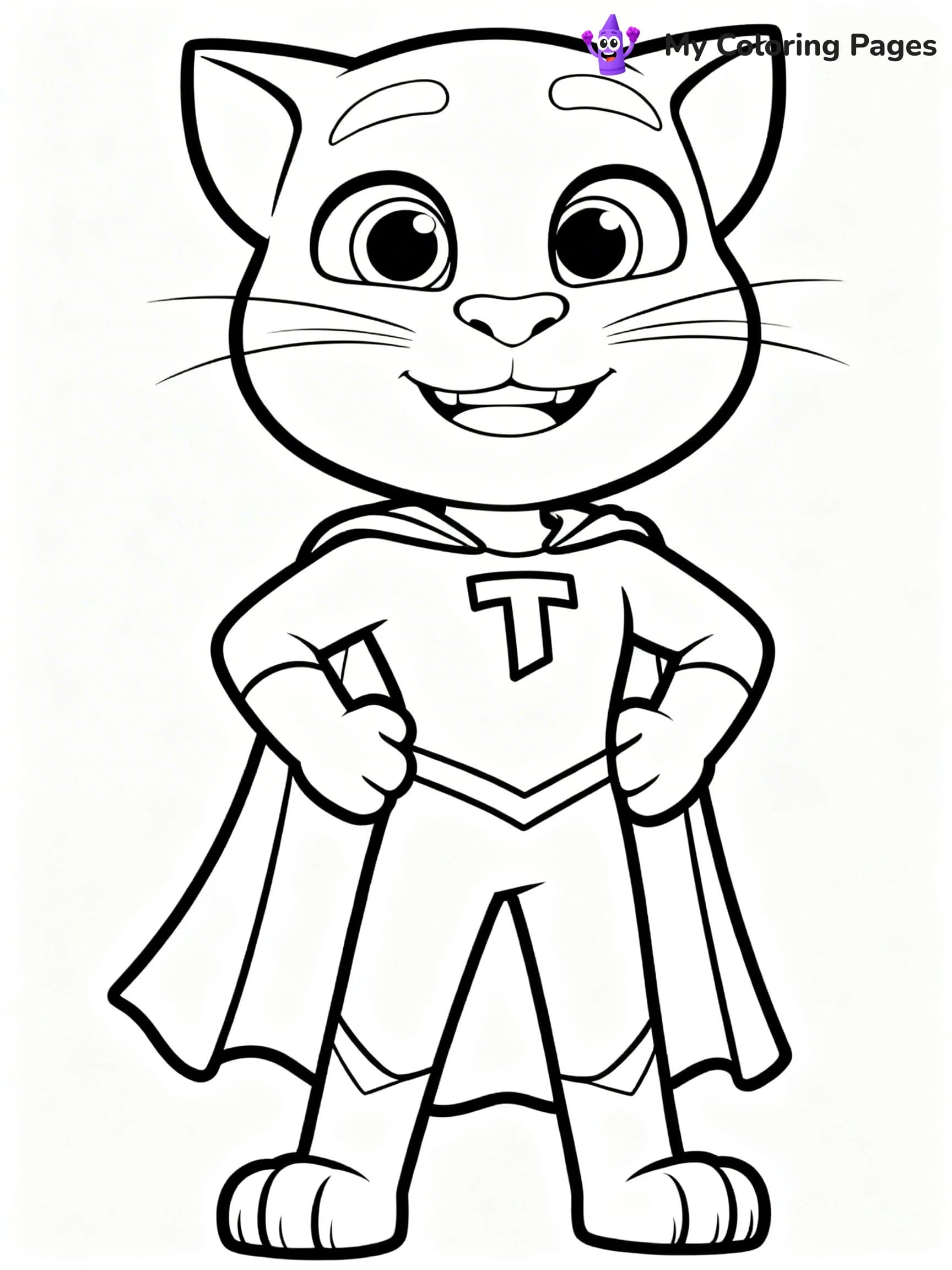 Talking Tom Coloring Pages - 9