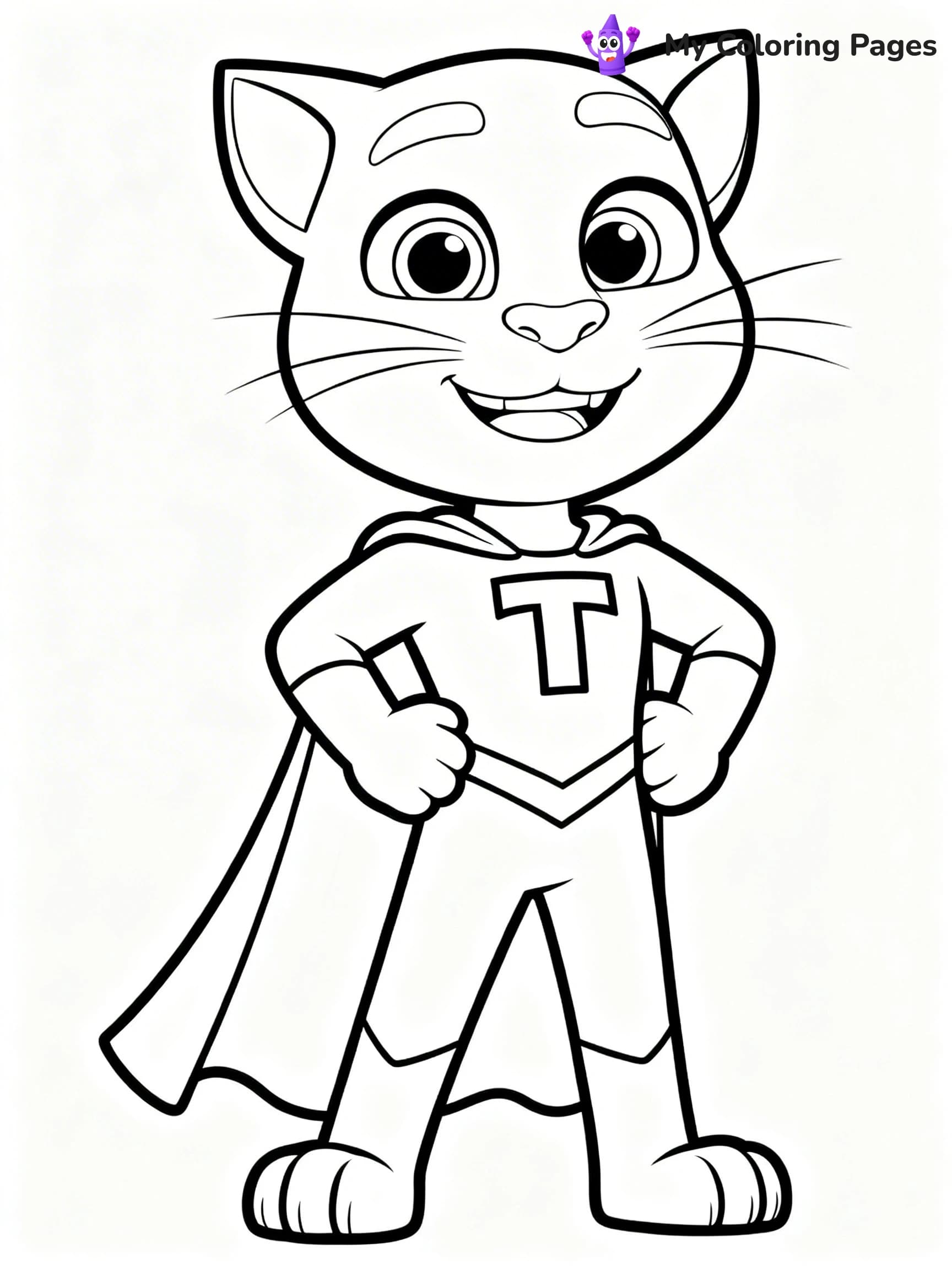 Talking Tom Coloring Pages - 4