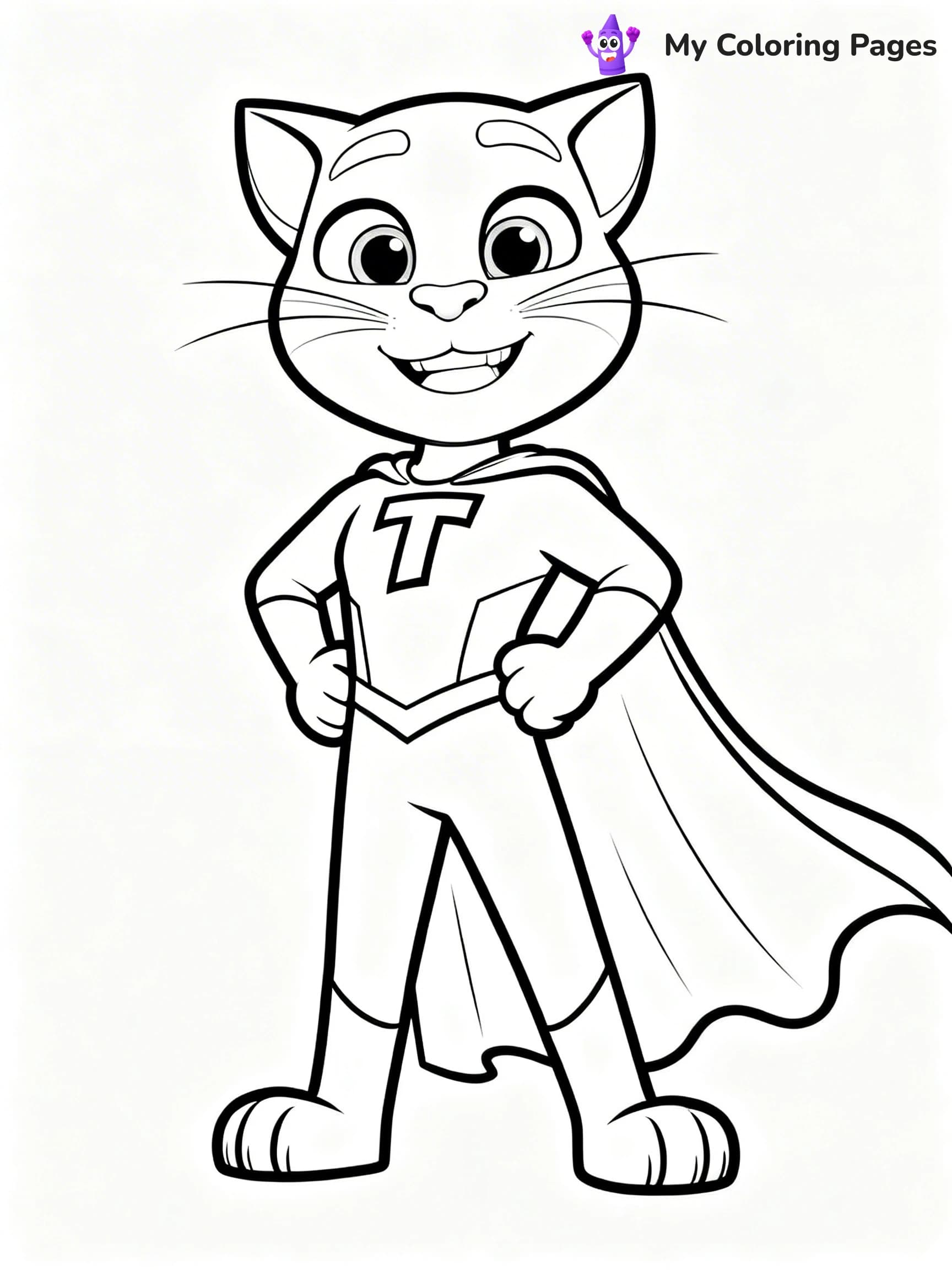 Talking Tom Coloring Pages - 3