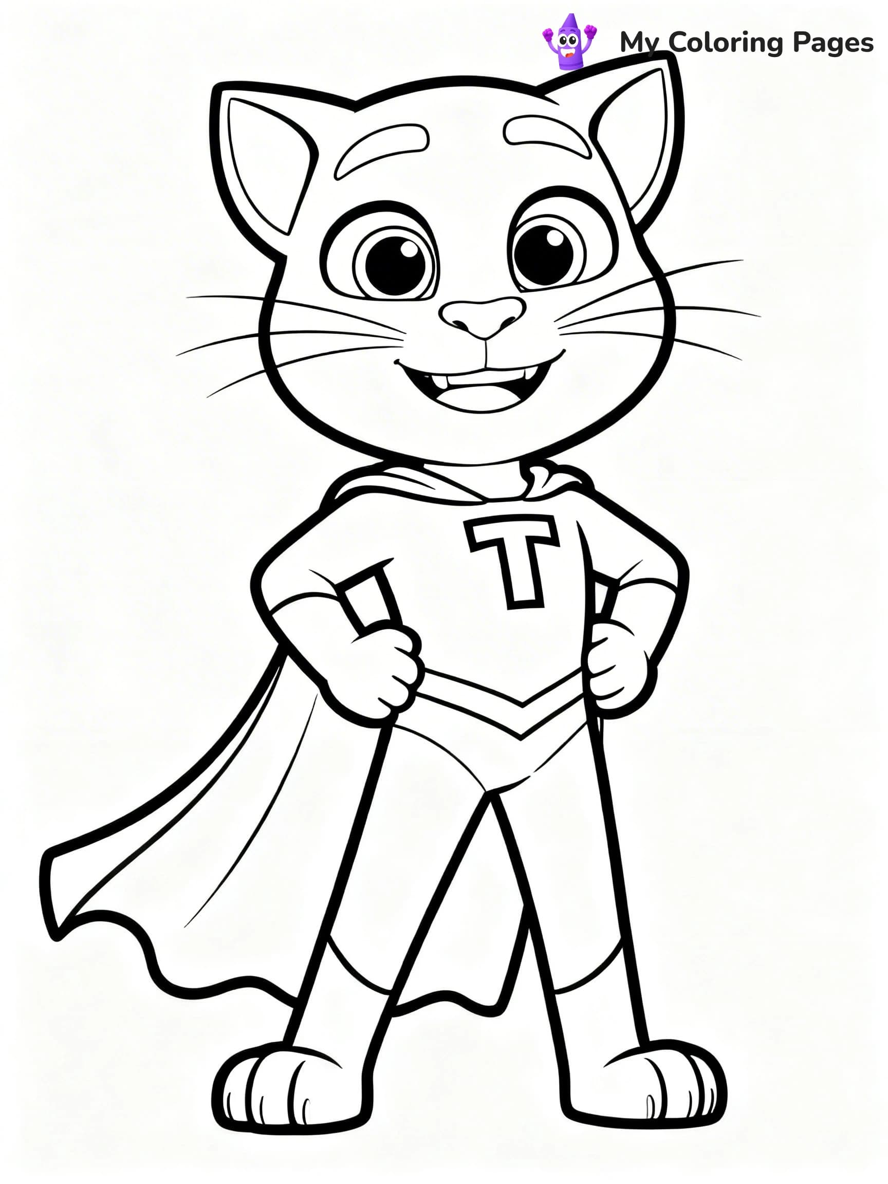 Talking Tom Coloring Pages - 2