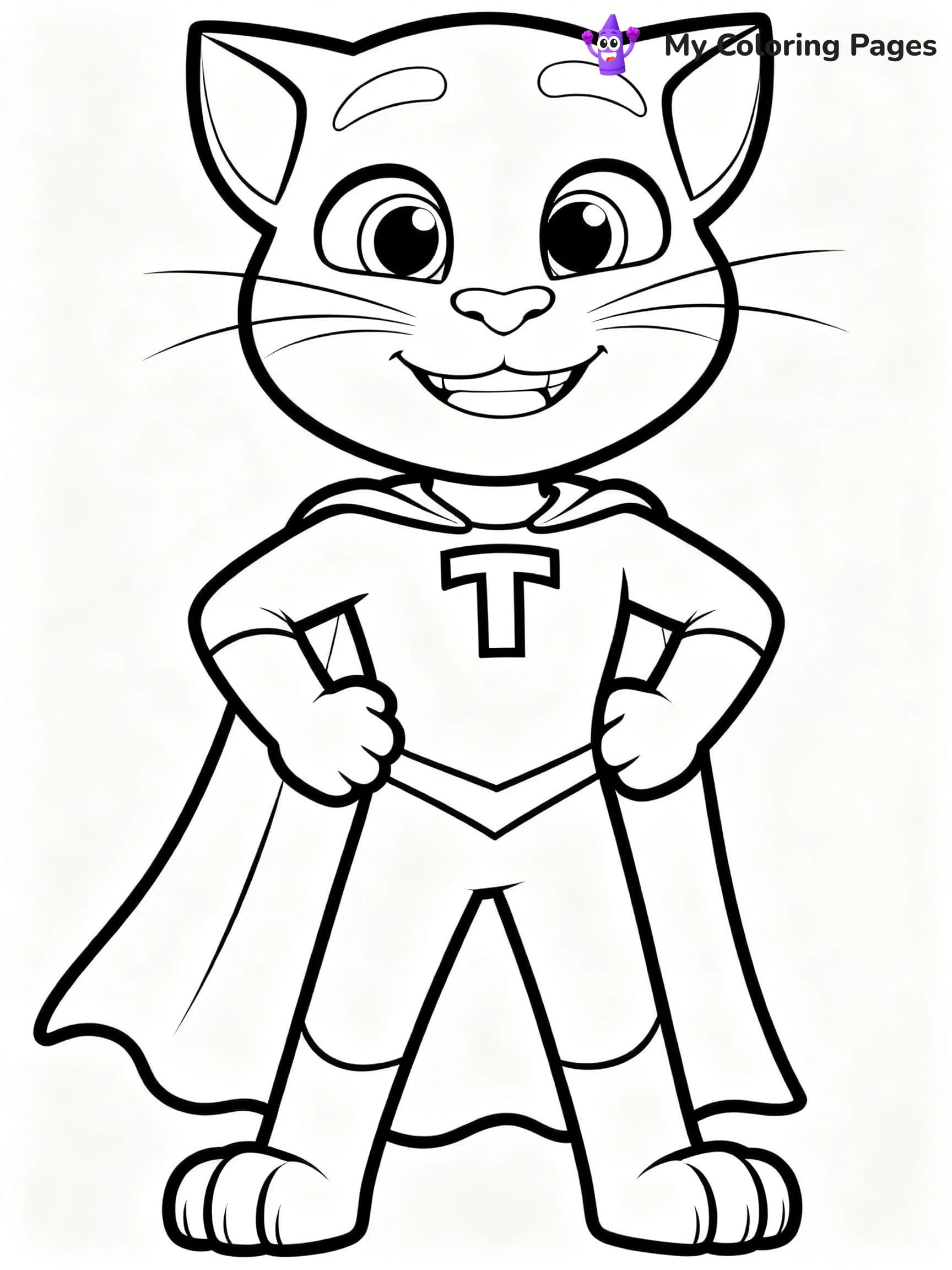 Talking Tom Coloring Pages - 1