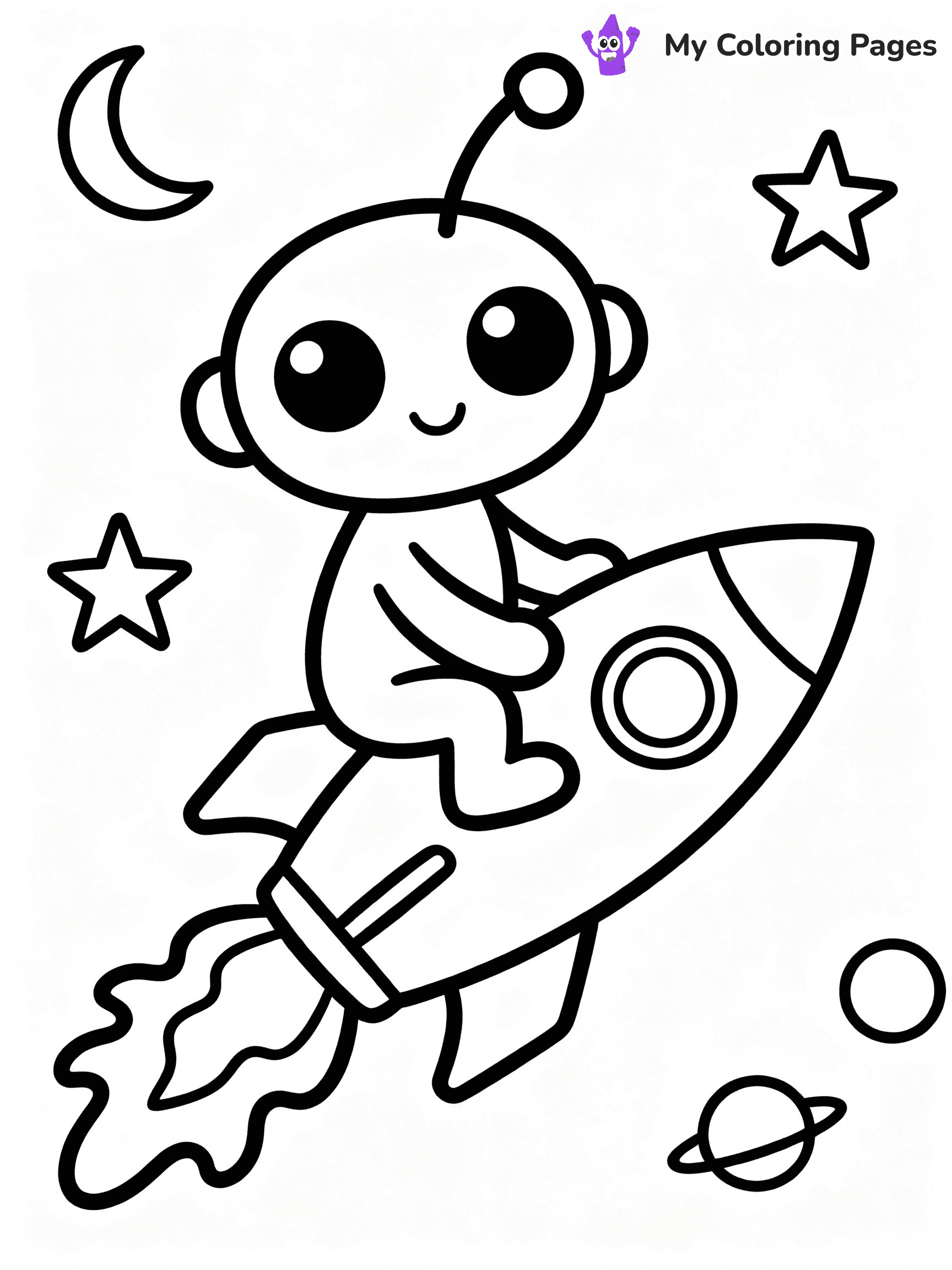 Alien Coloring Pages - 1