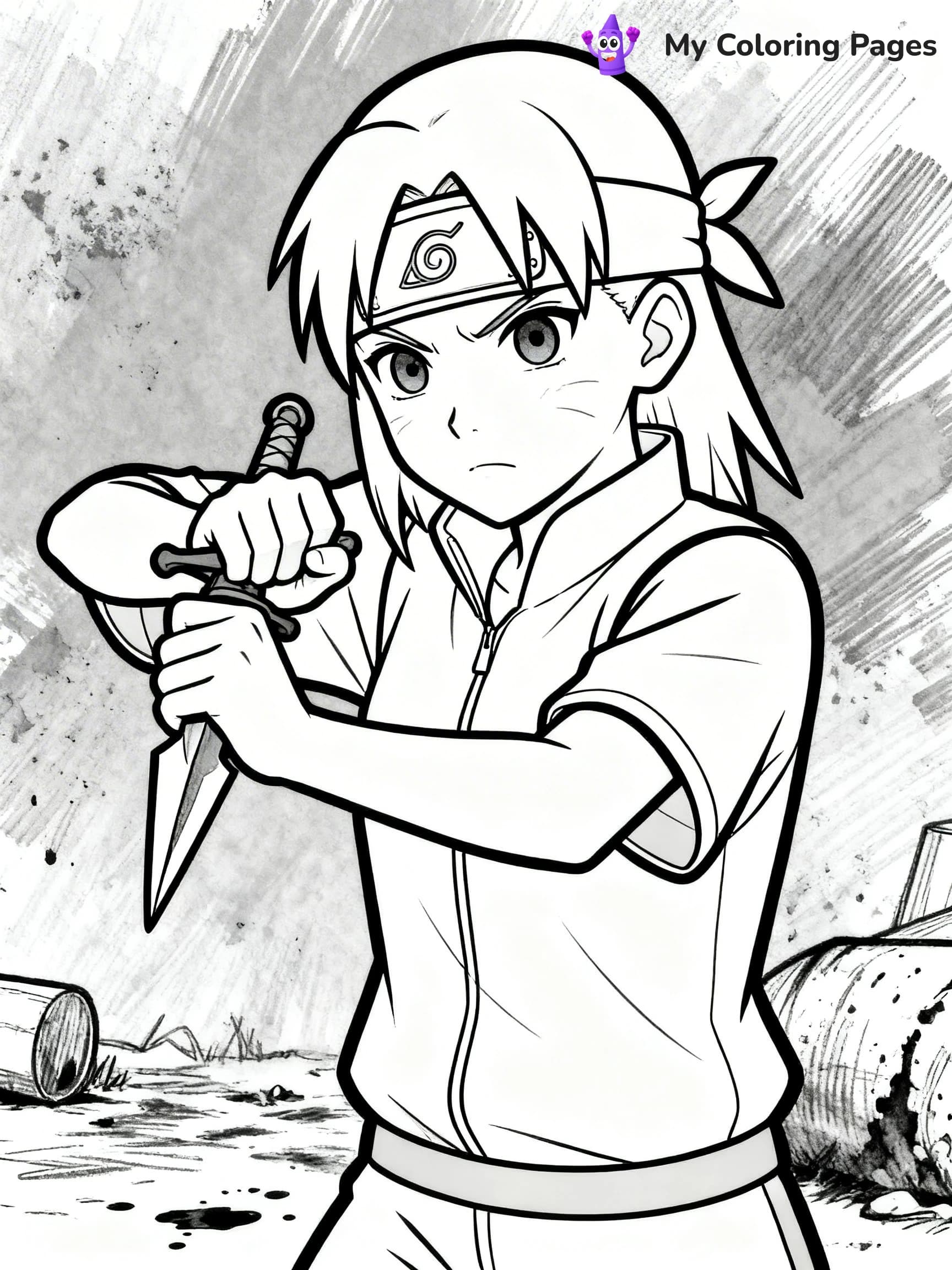 Sasuke Coloring Pages - 6