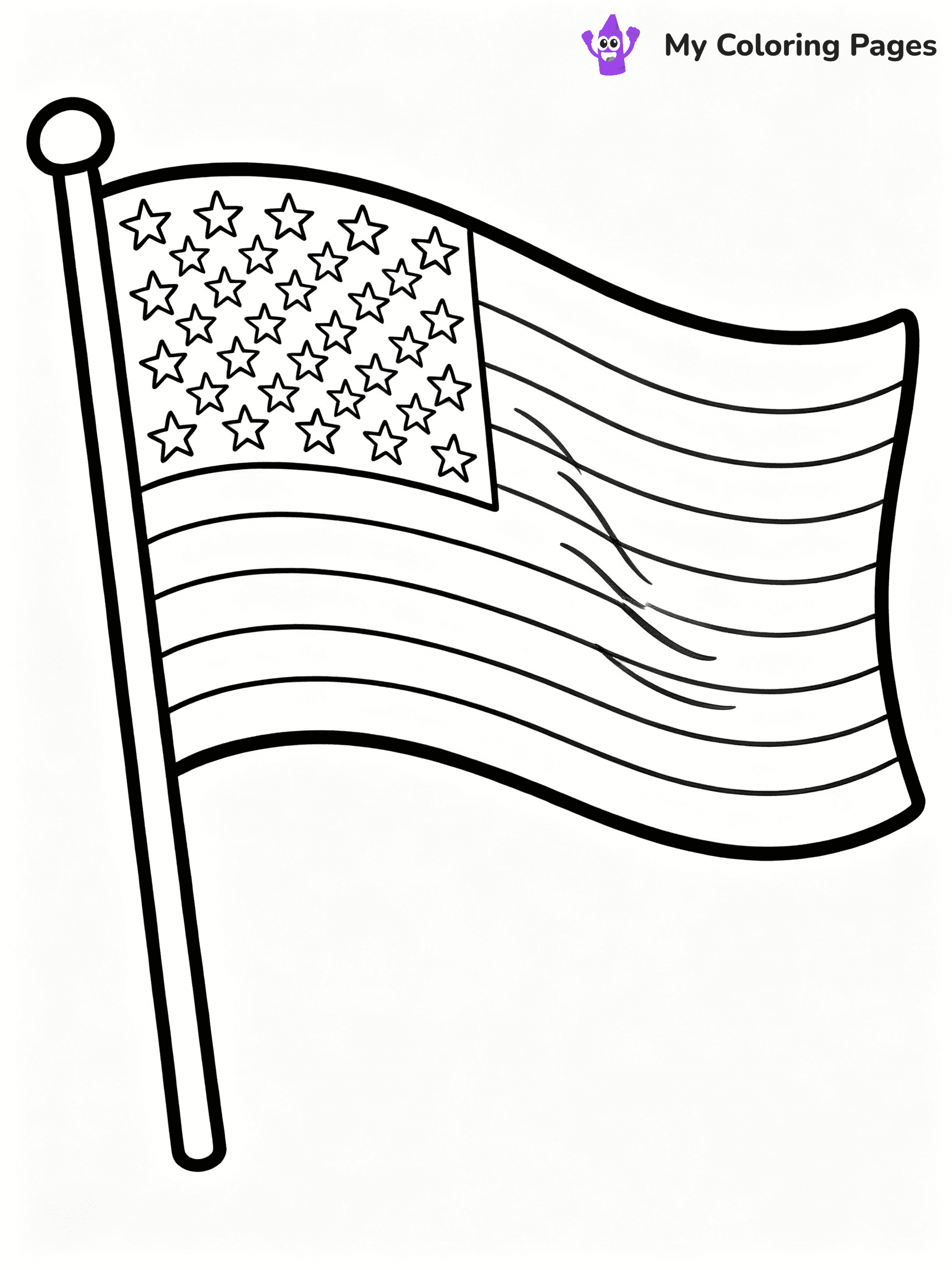 American Flag Coloring Pages - 27