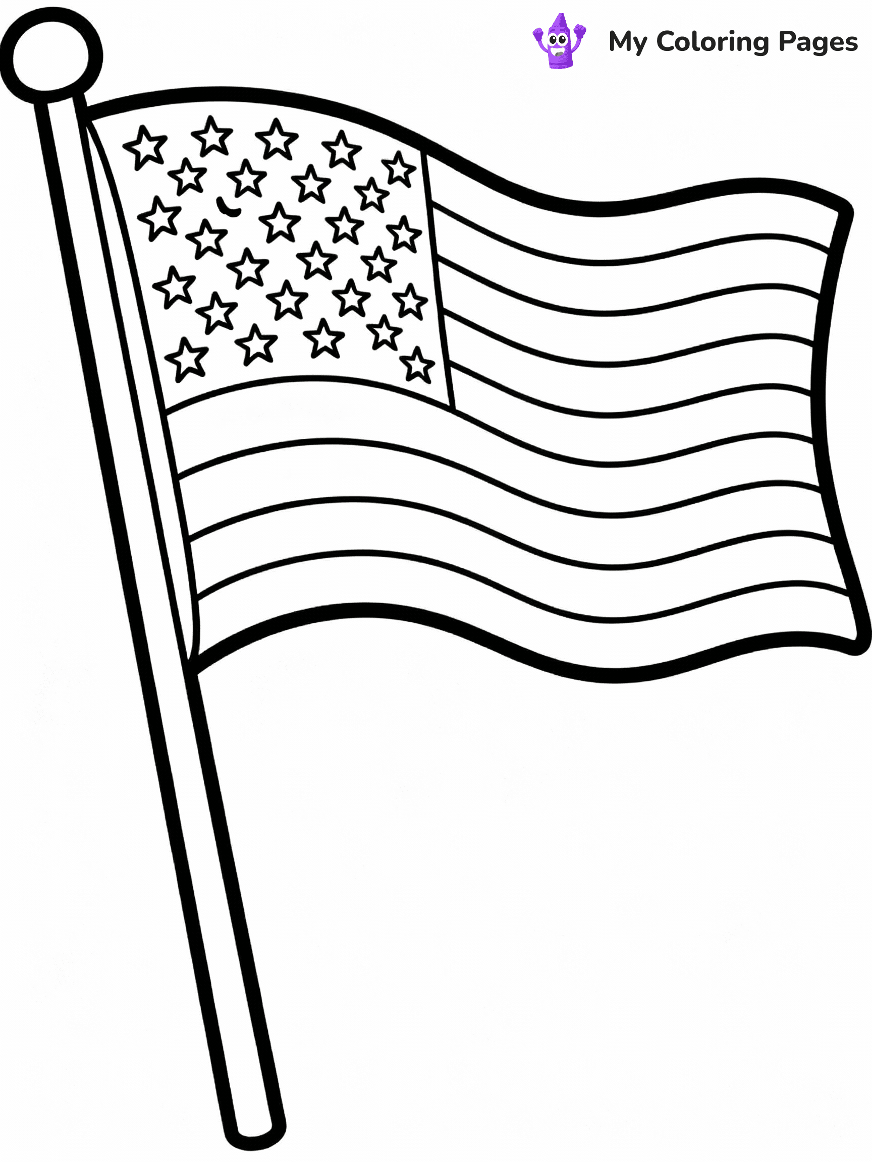 American Flag Coloring Pages - 26