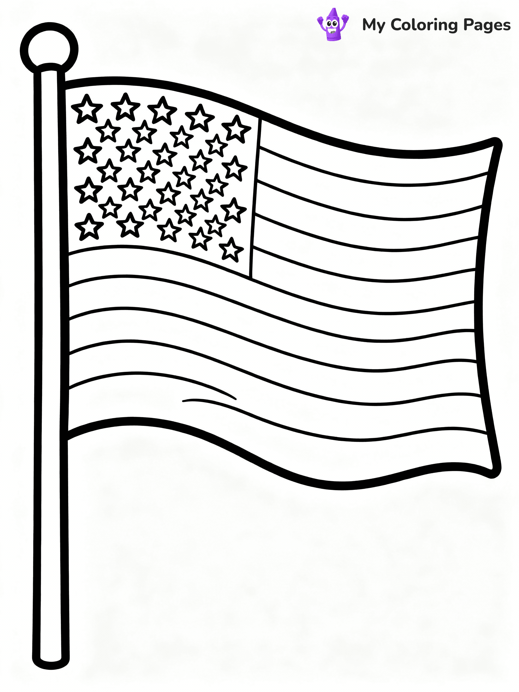 American Flag Coloring Pages - 24