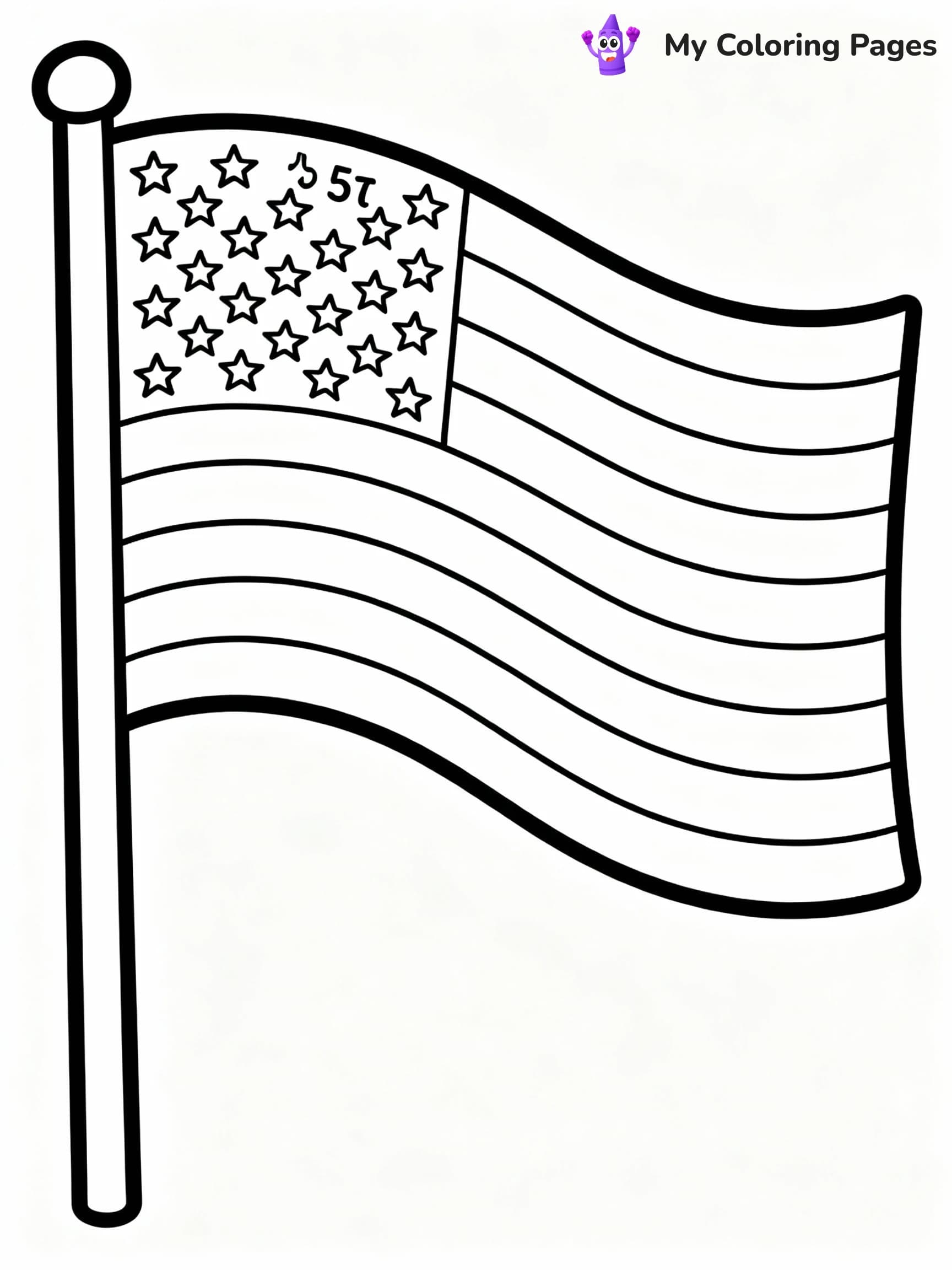 American Flag Coloring Pages - 23