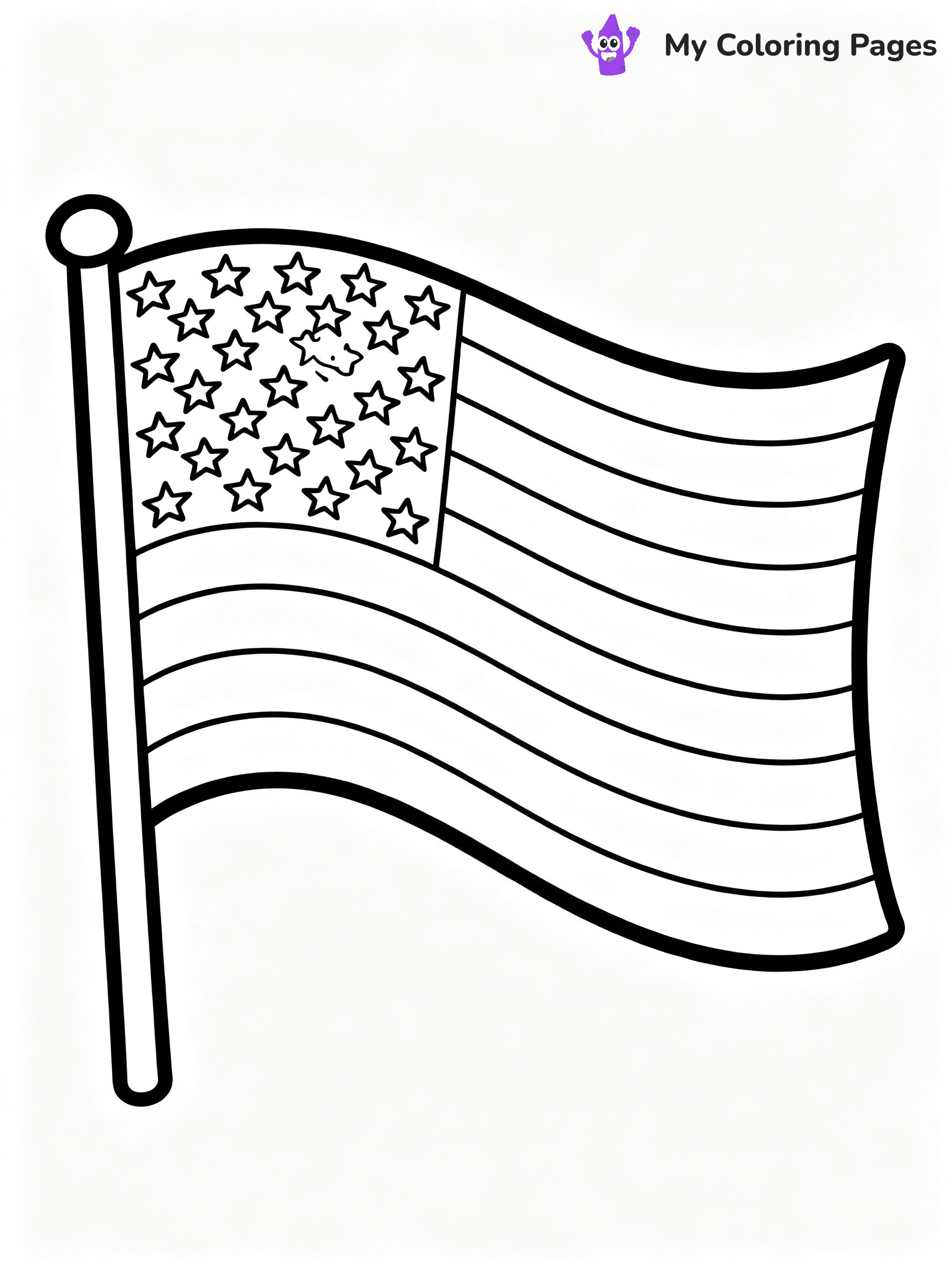 American Flag Coloring Pages - 22
