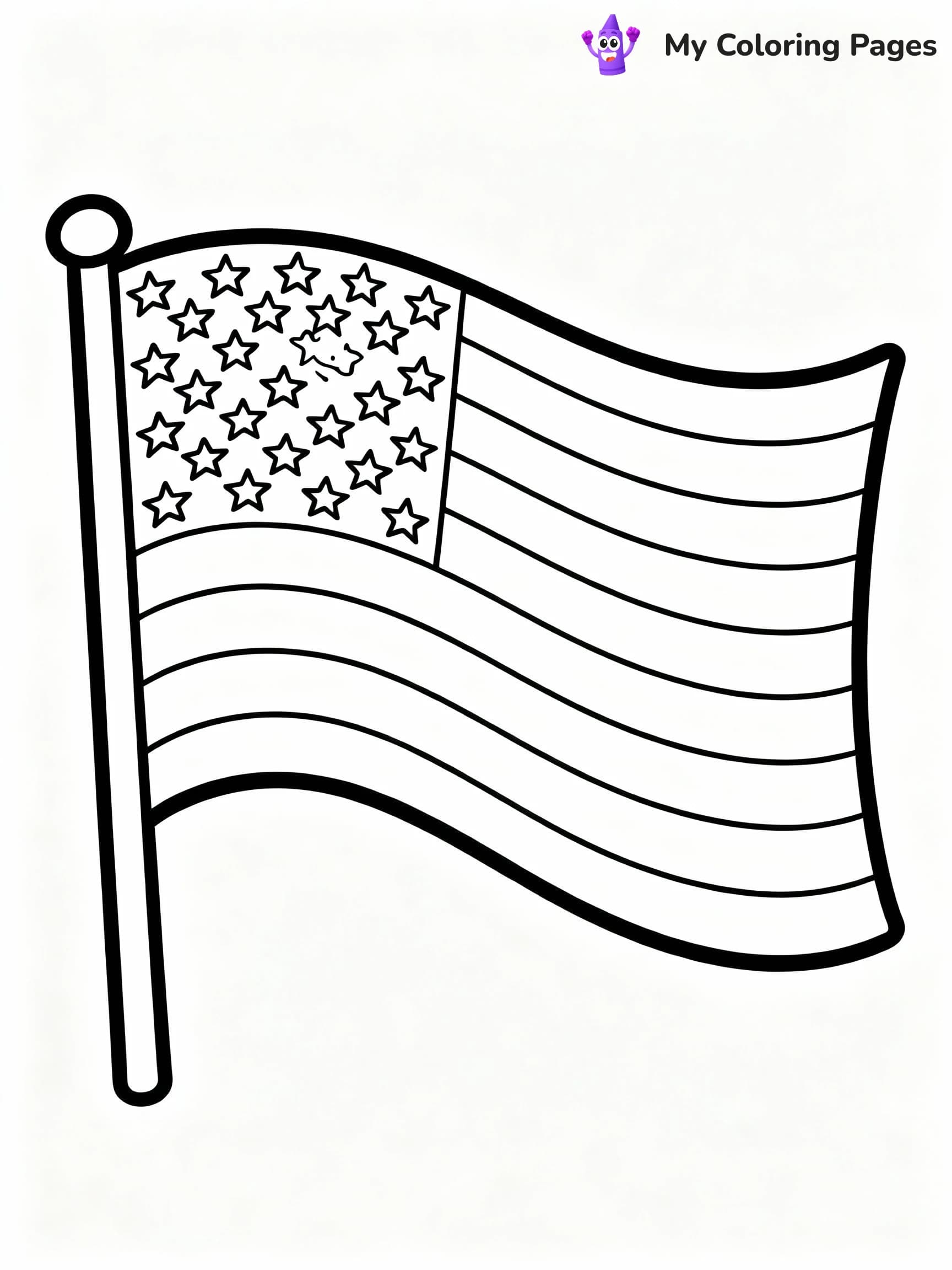 American Flag Coloring Pages - 22