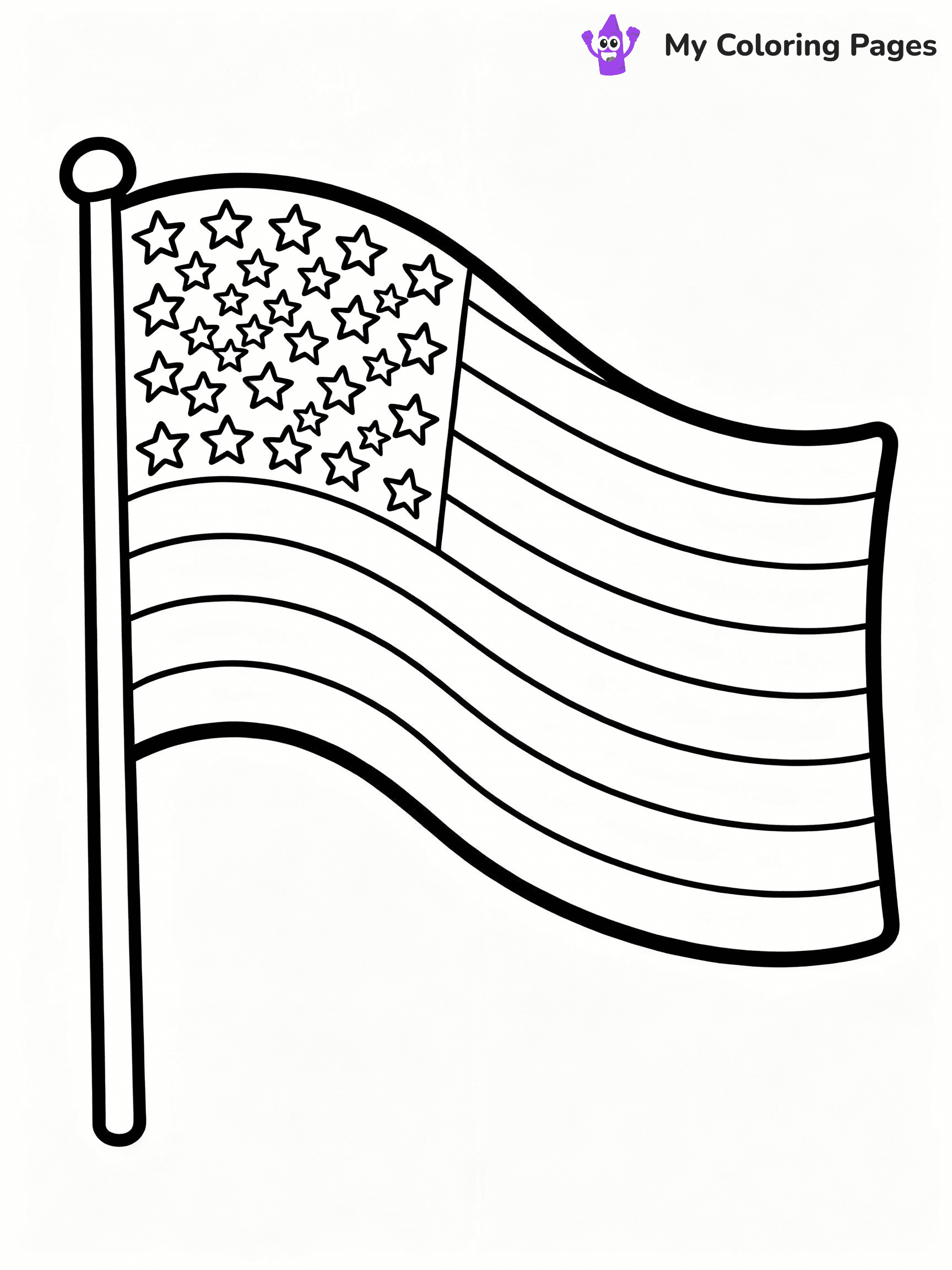 American Flag Coloring Pages - 21