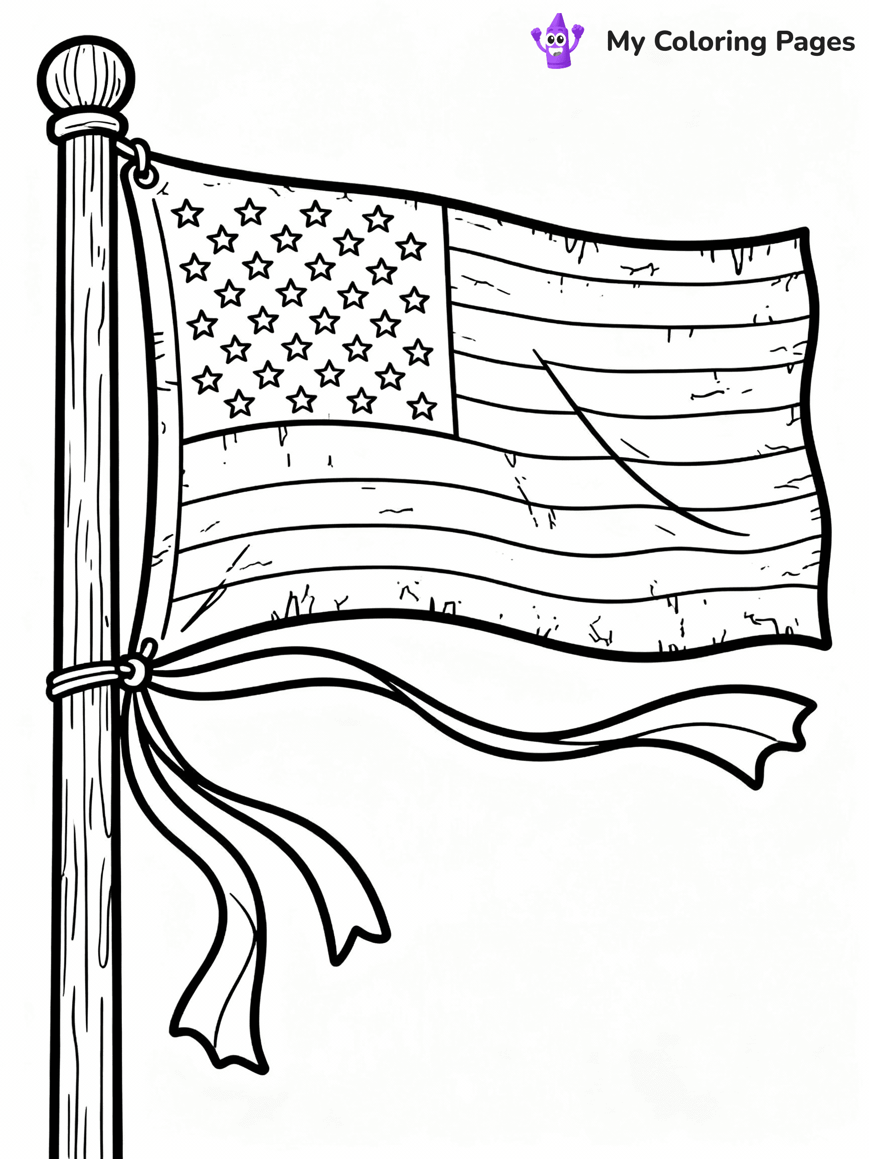 American Flag Coloring Pages - 20