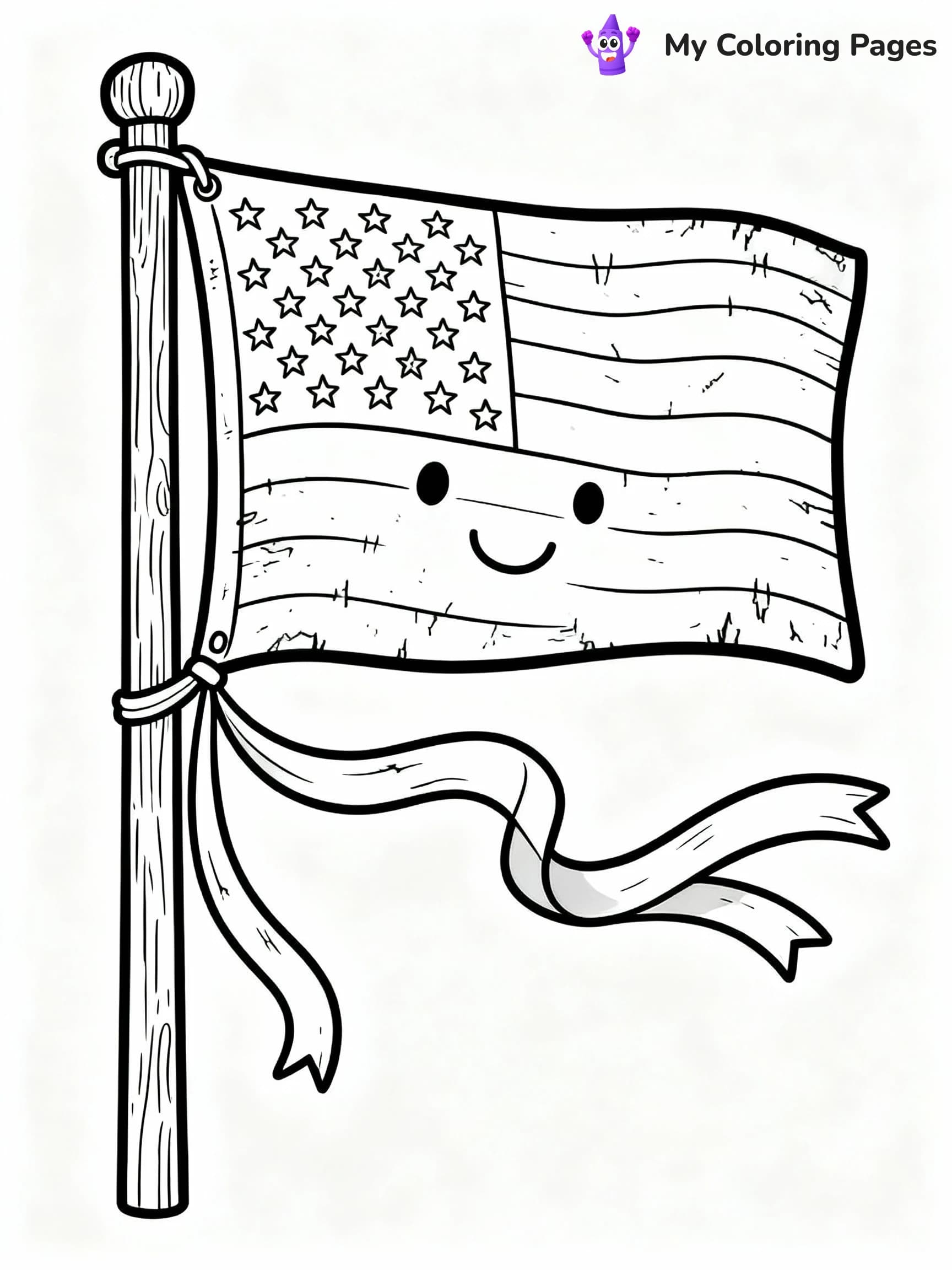 American Flag Coloring Pages - 19