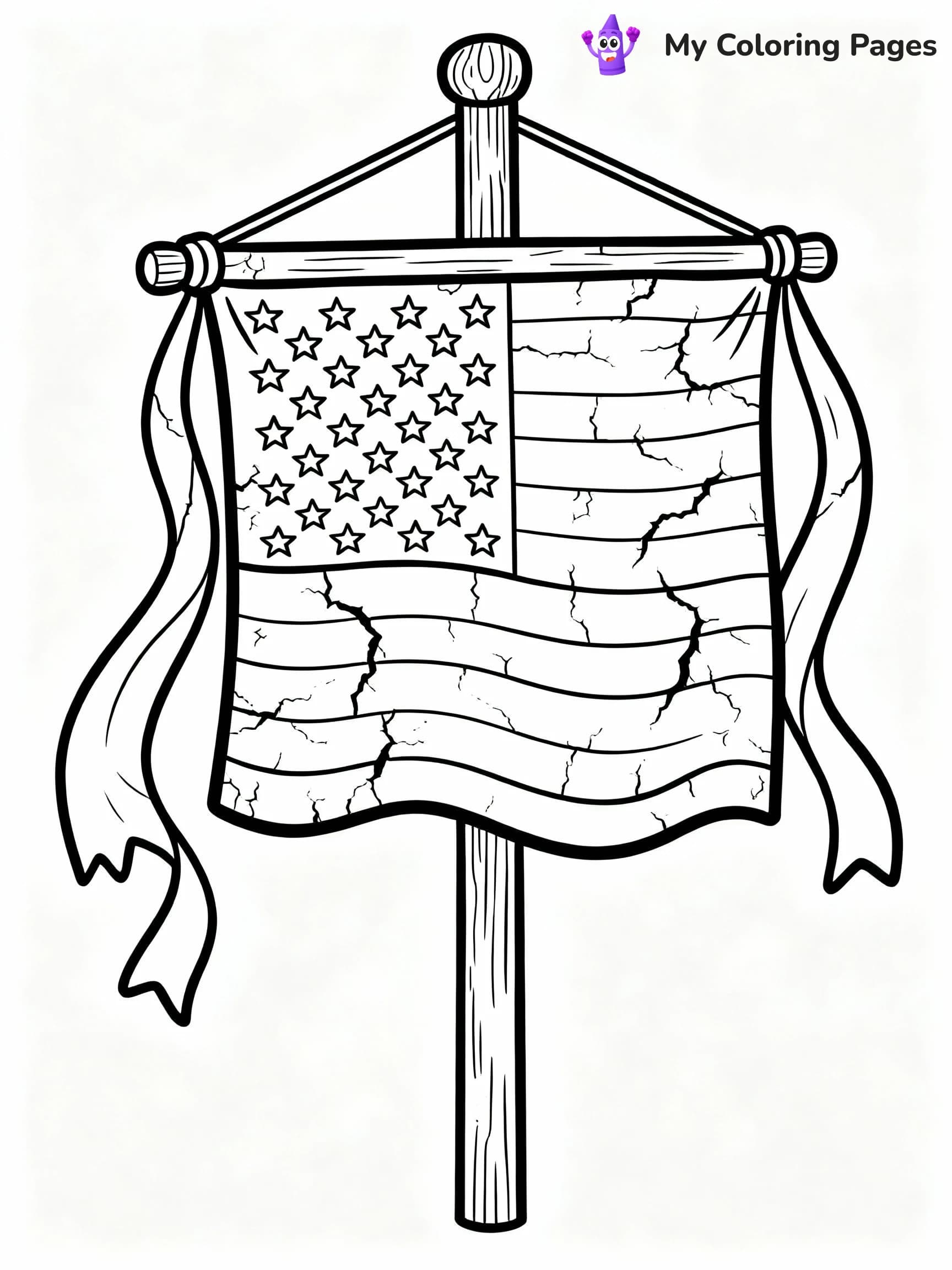 American Flag Coloring Pages - 18