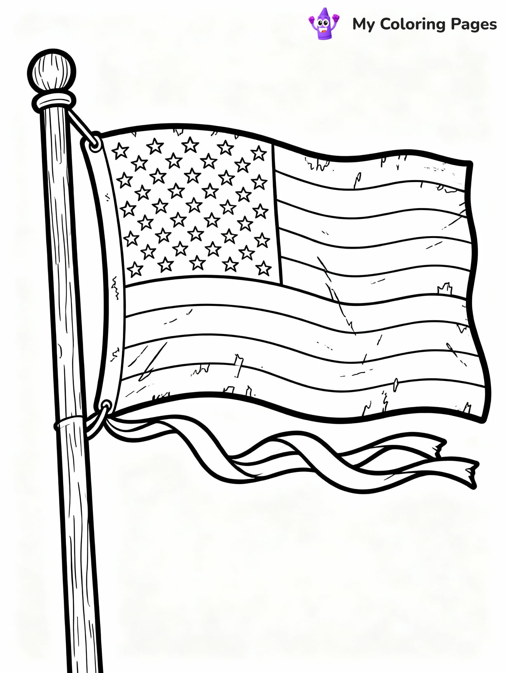 American Flag Coloring Pages - 17