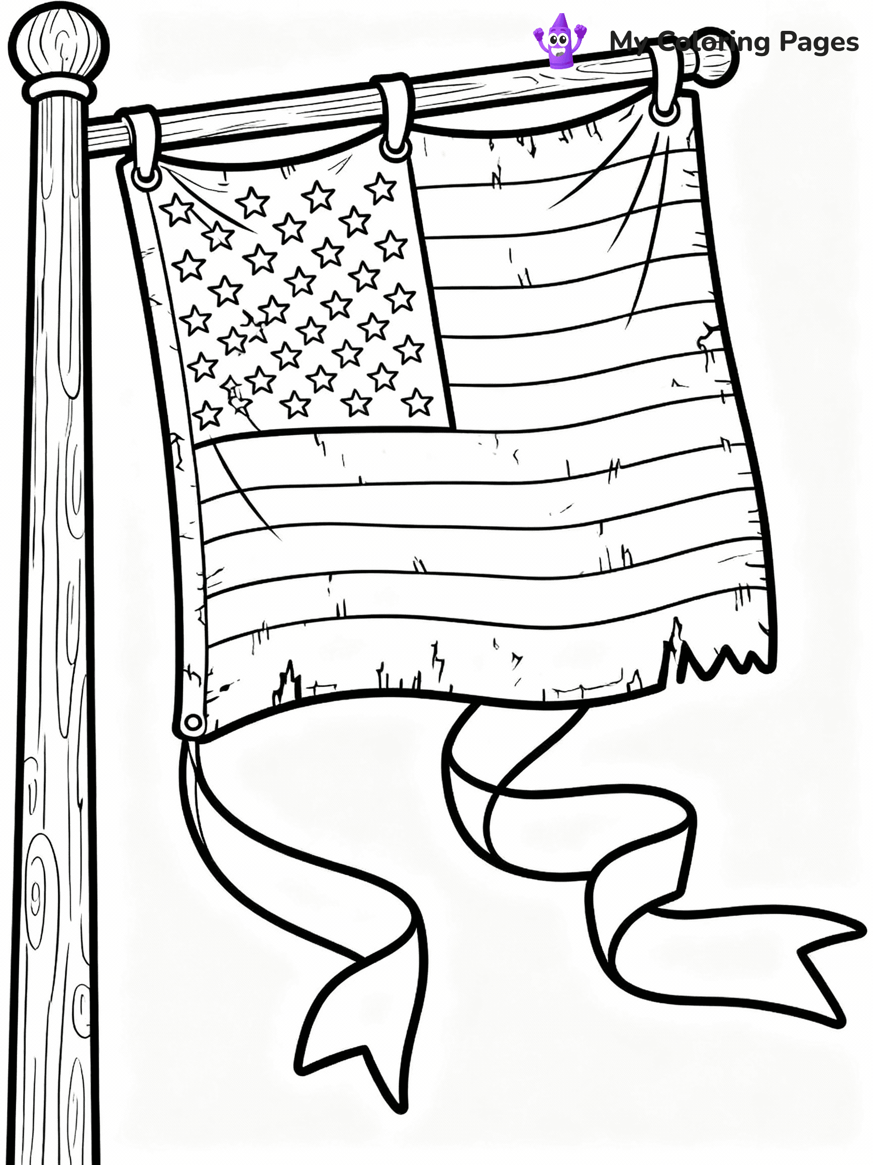 American Flag Coloring Pages - 15