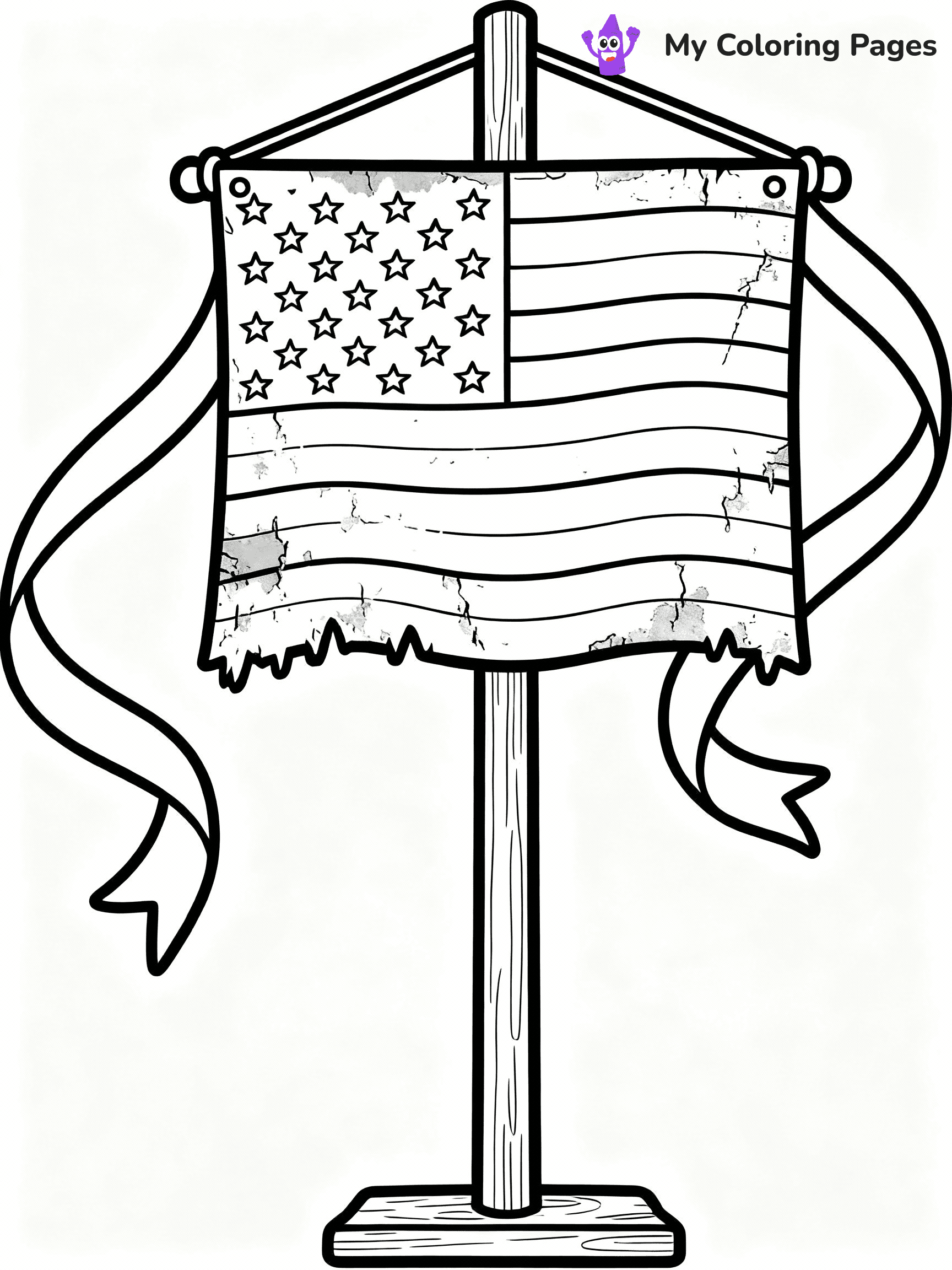 American Flag Coloring Pages - 14