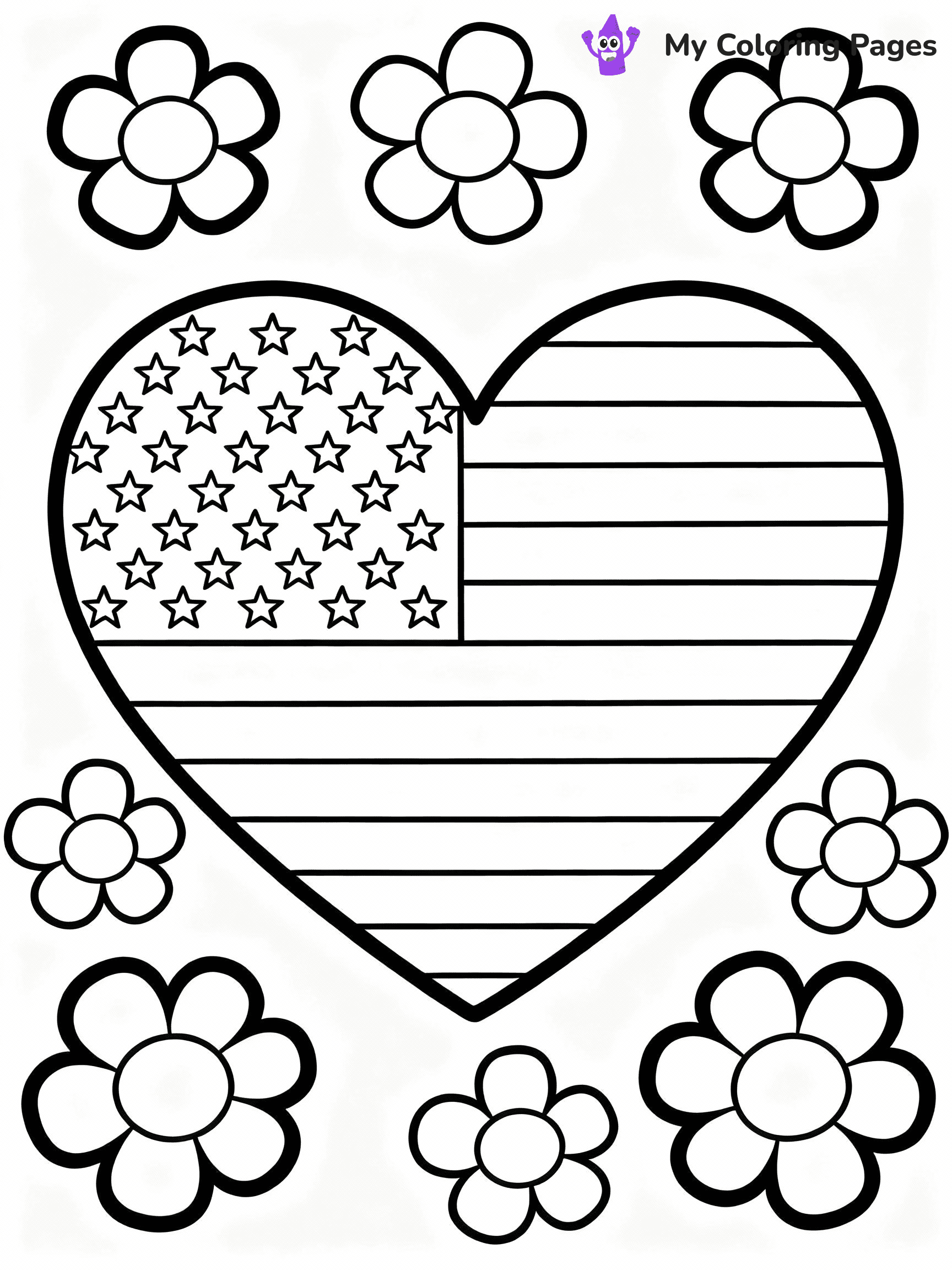 American Flag Coloring Pages - 13