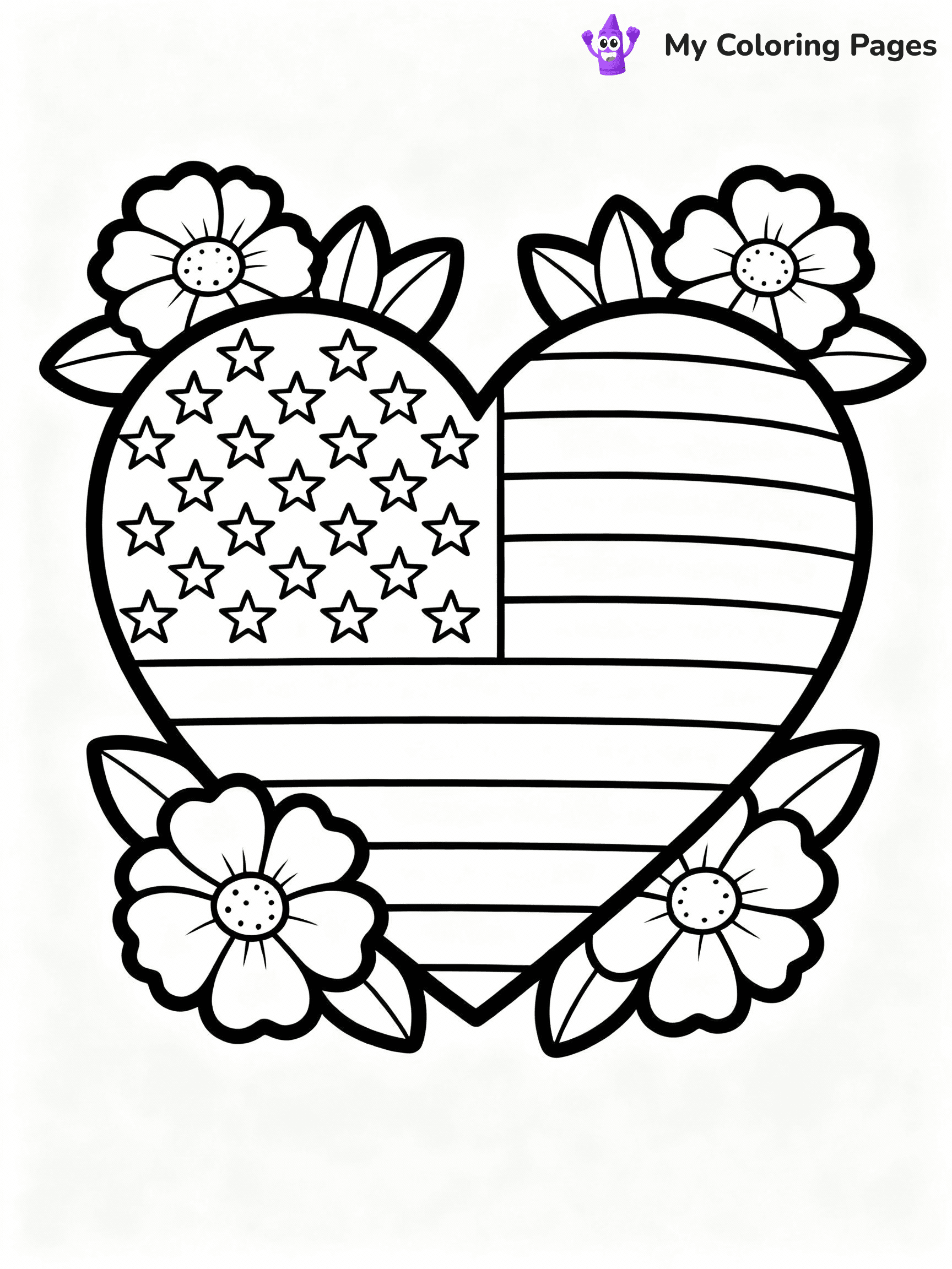 American Flag Coloring Pages - 11