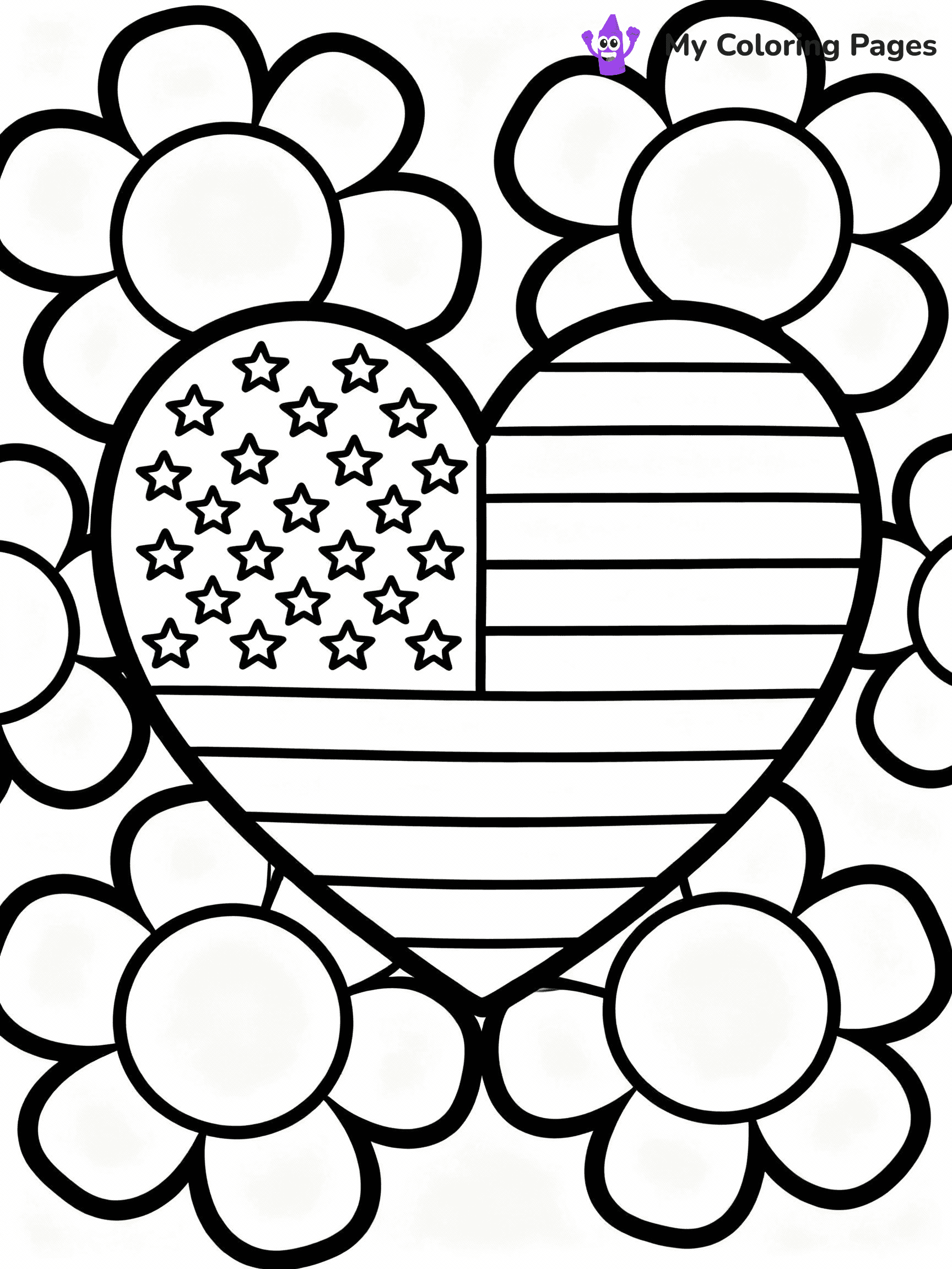 American Flag Coloring Pages - 10