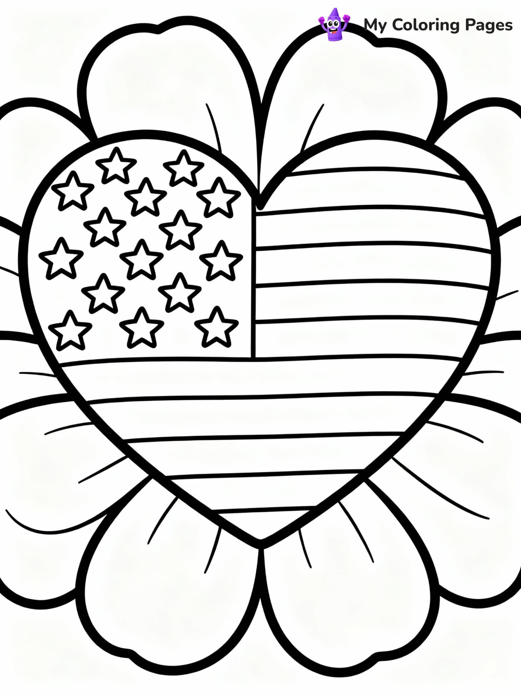 American Flag Coloring Pages - 9