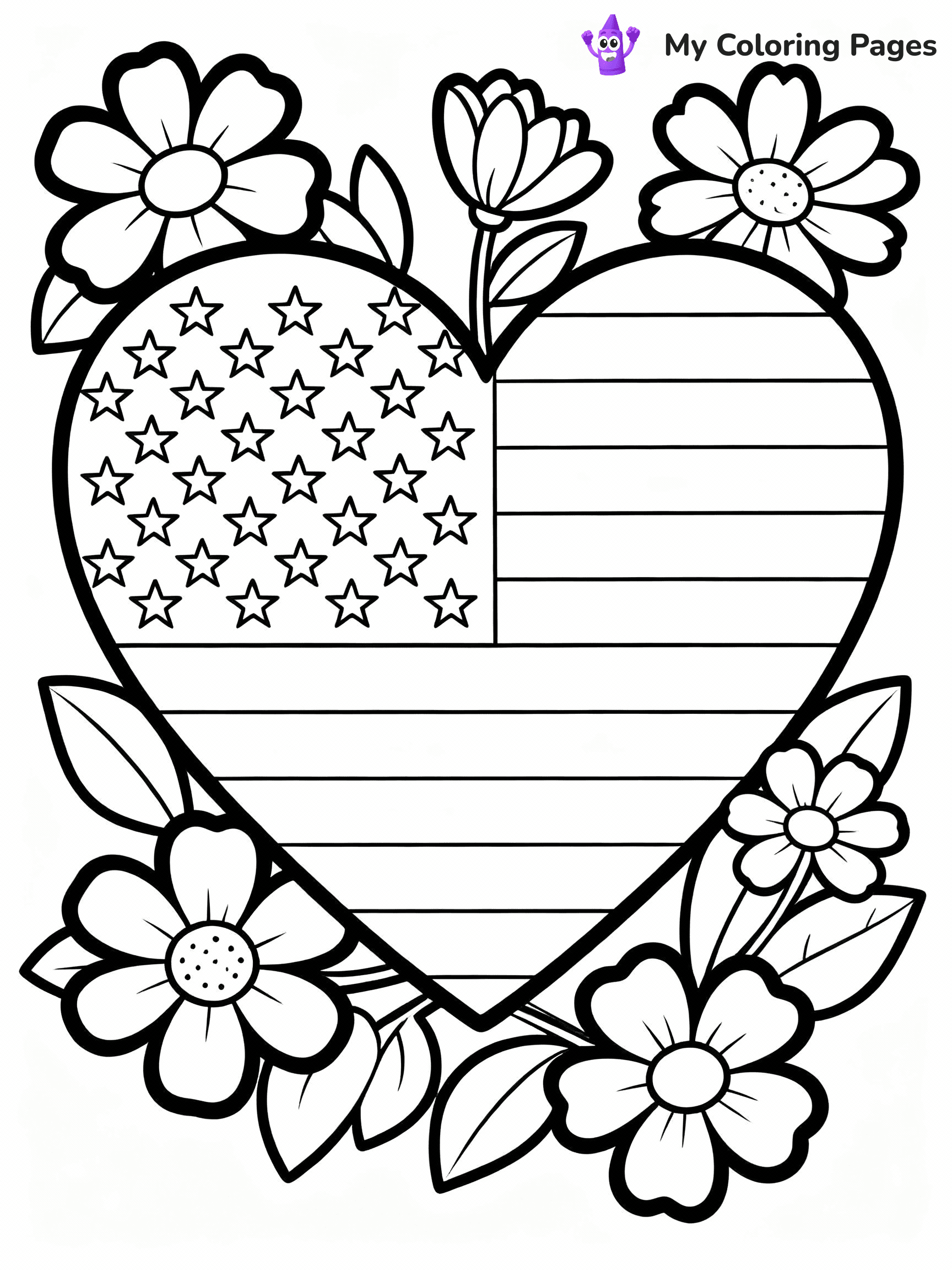 American Flag Coloring Pages - 8