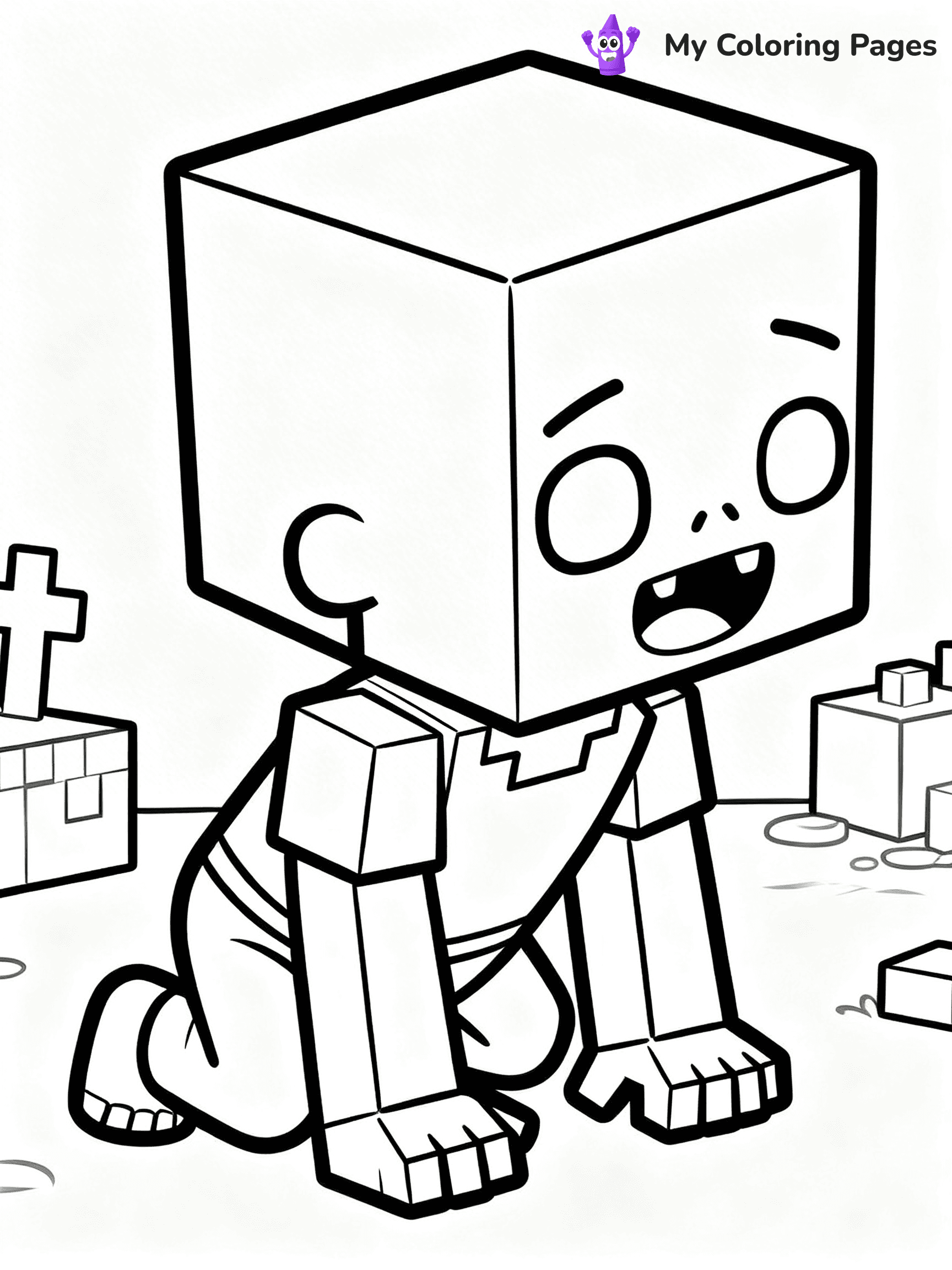 Minecraft Zombie Coloring Pages - 33