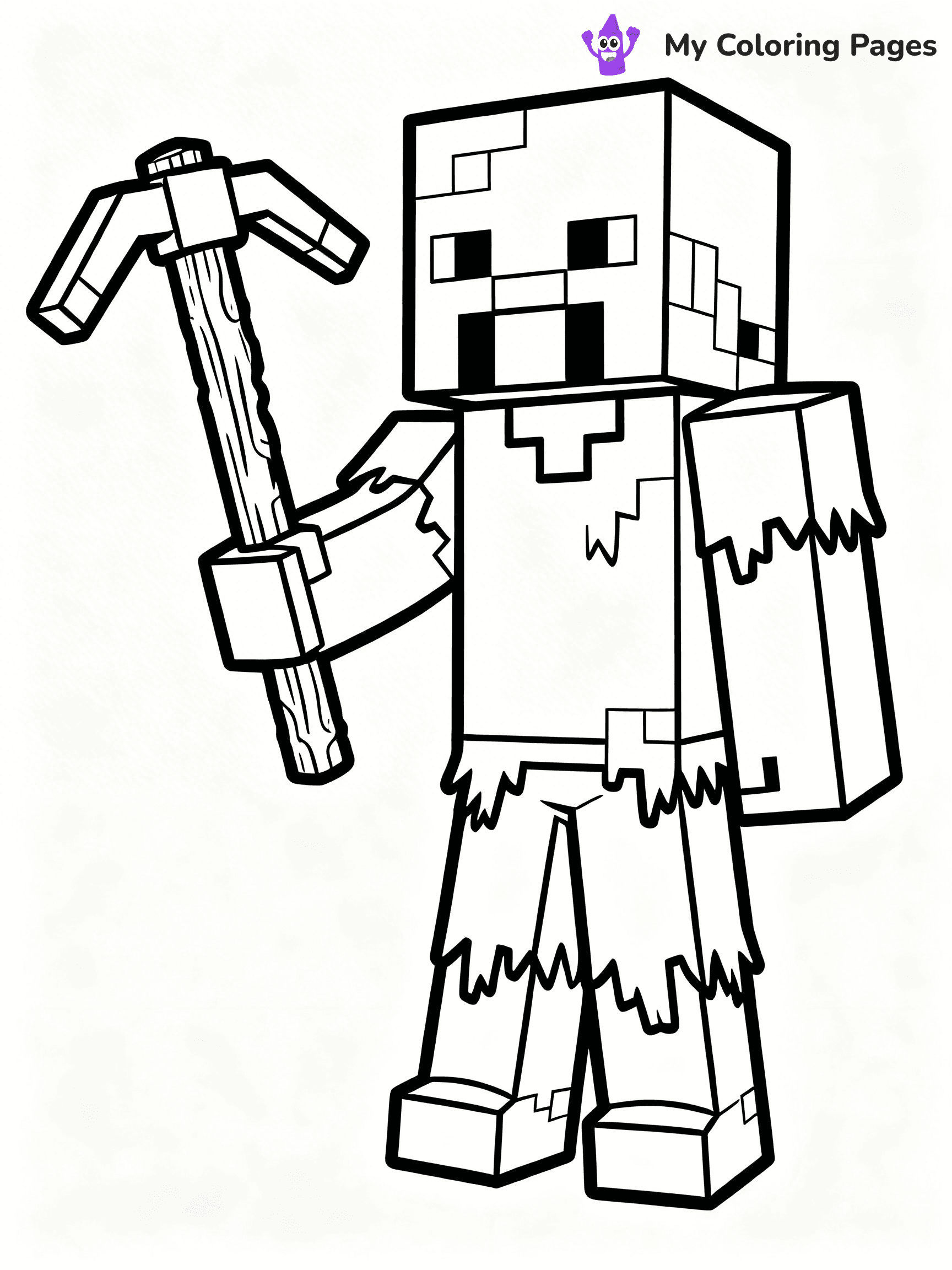 Minecraft Zombie Coloring Pages - 26