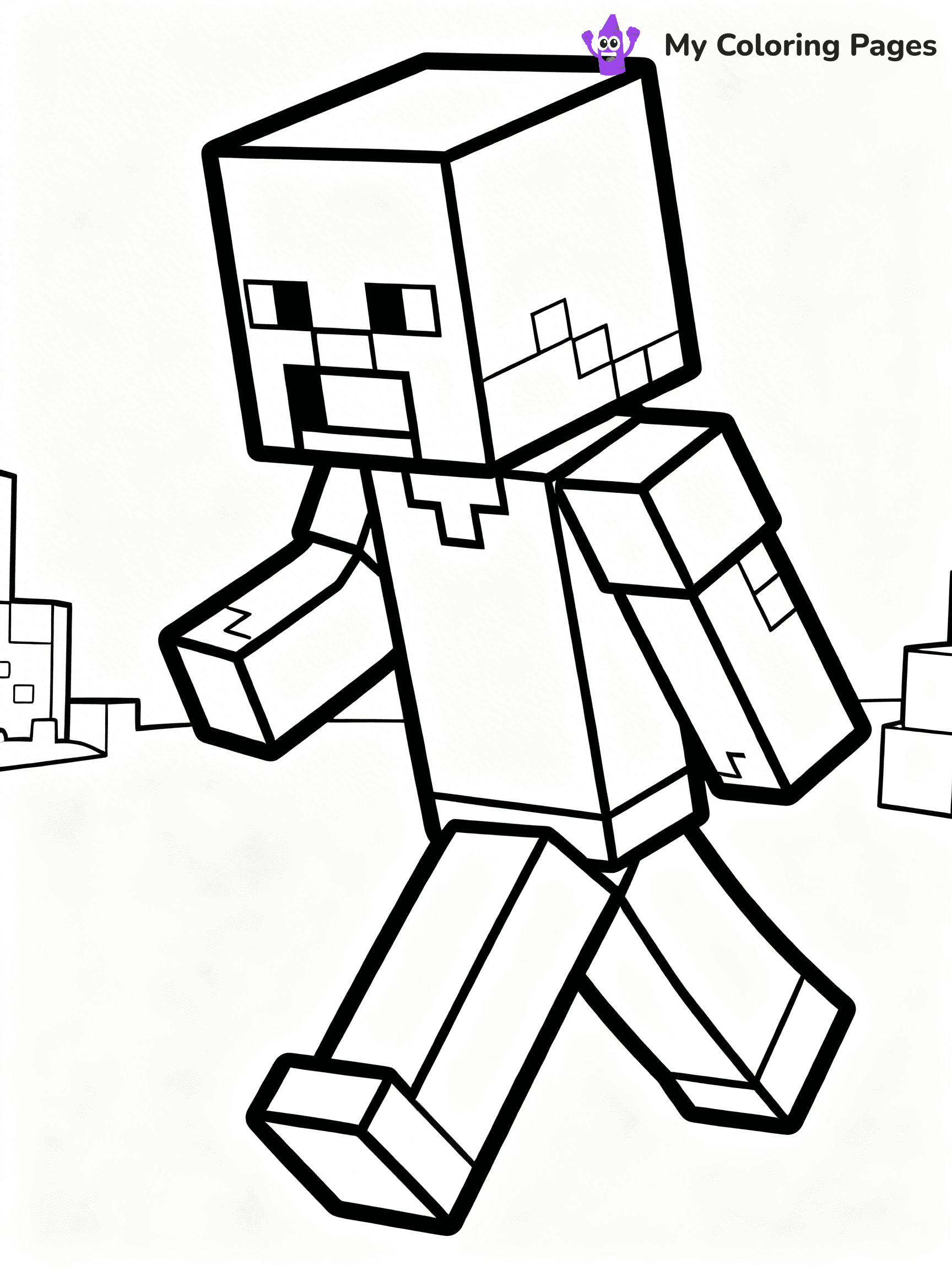 Minecraft Zombie Coloring Pages - 19