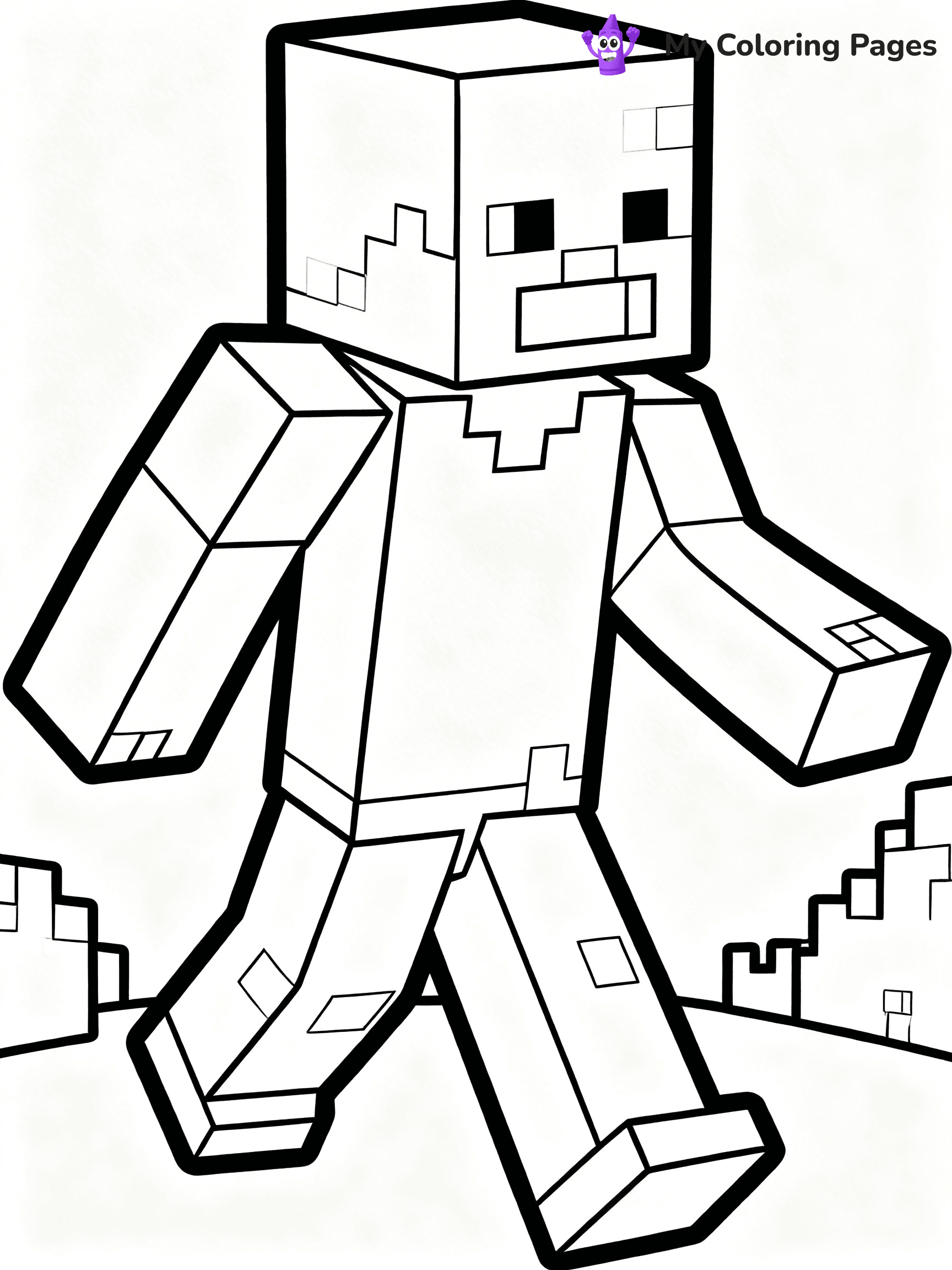 Minecraft Zombie Coloring Pages - 18