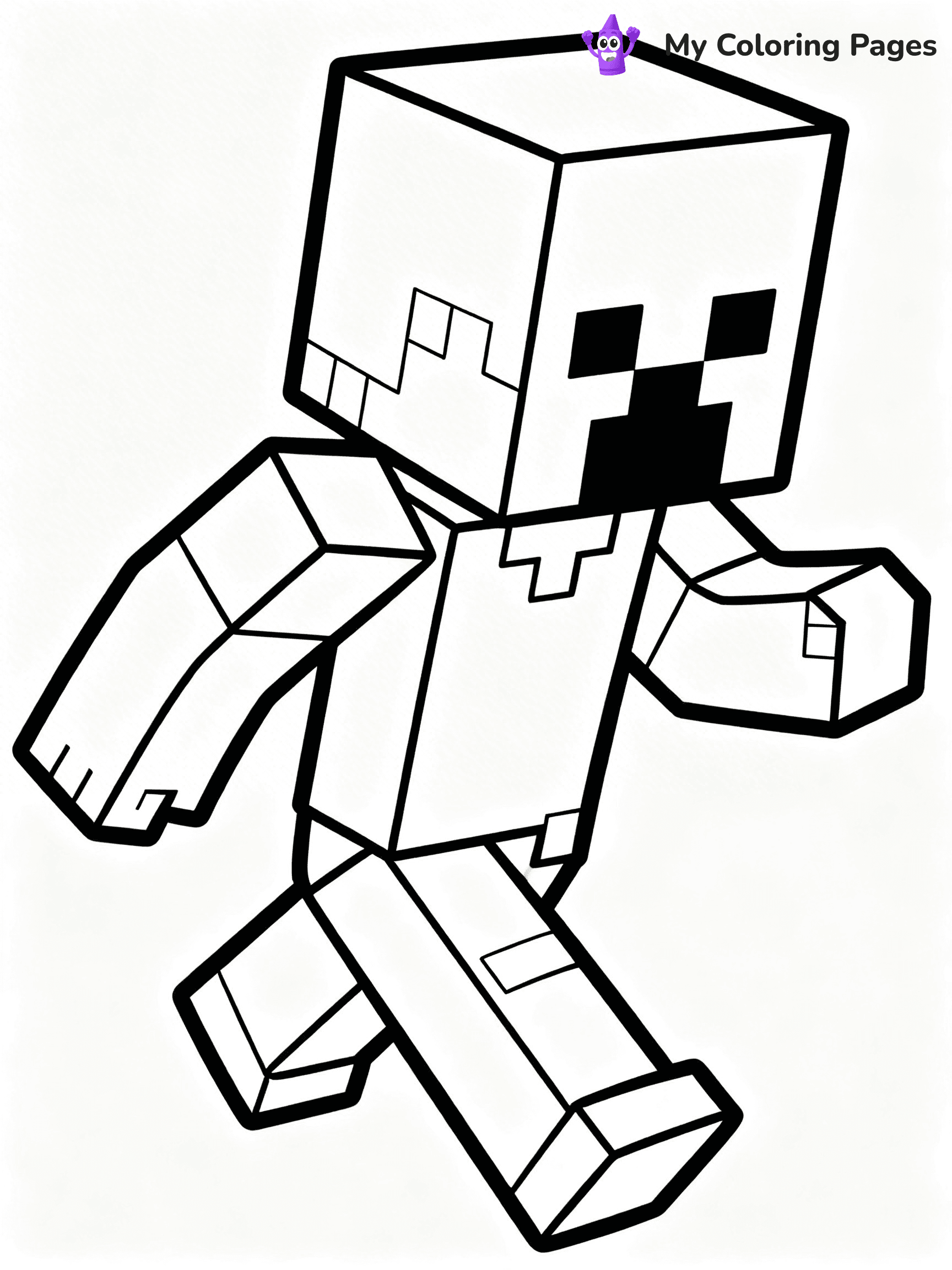 Minecraft Zombie Coloring Pages - 16