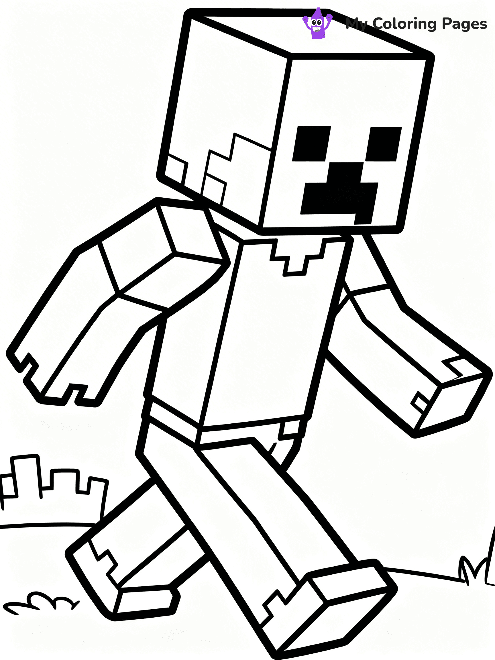 Minecraft Zombie Coloring Pages - 15