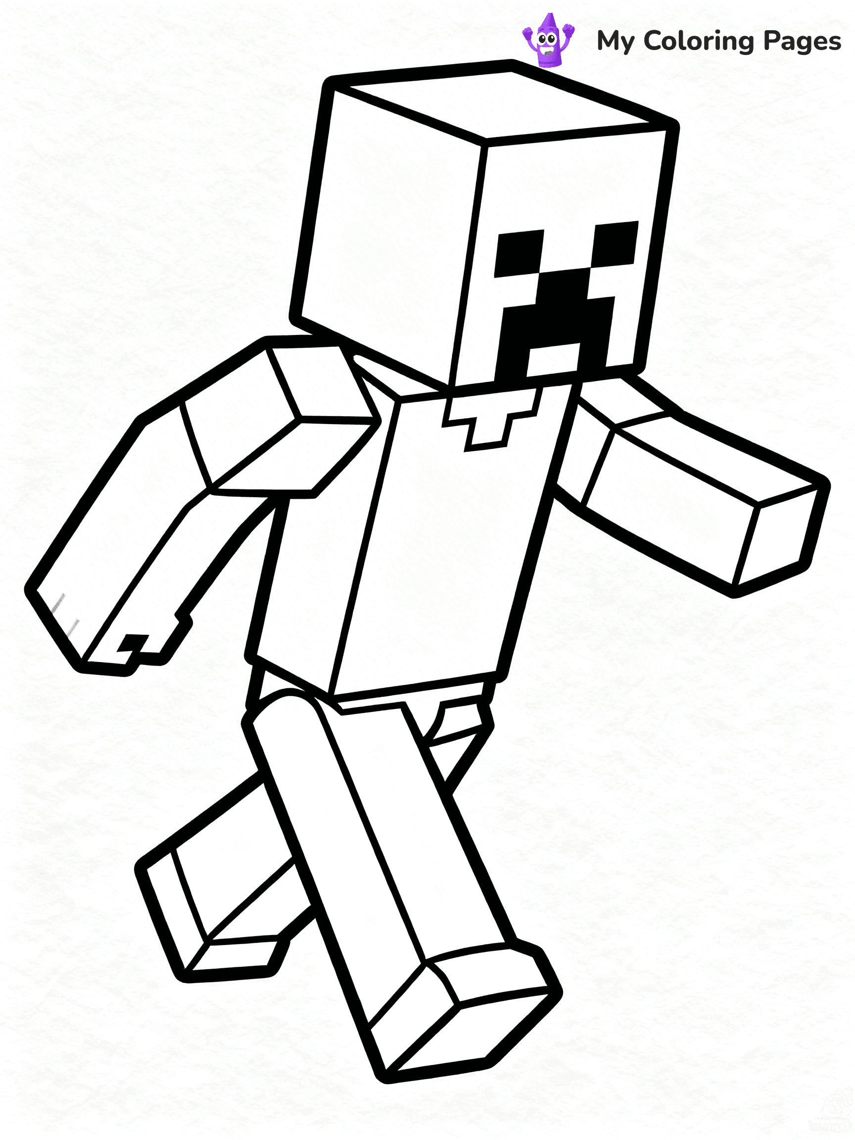 Minecraft Zombie Coloring Pages - 14