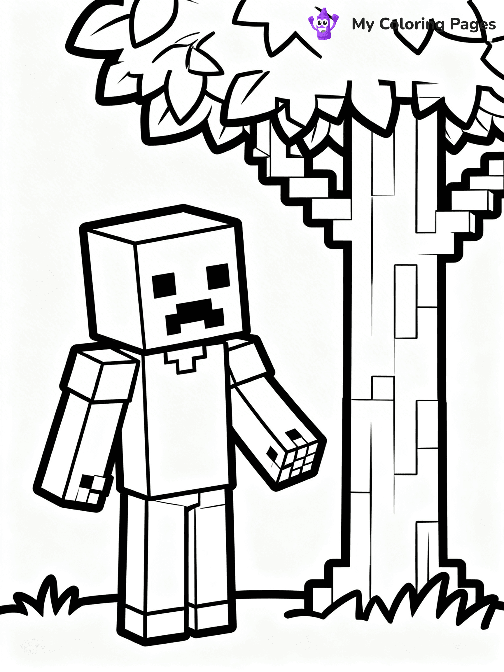 Minecraft Zombie Coloring Pages - 11