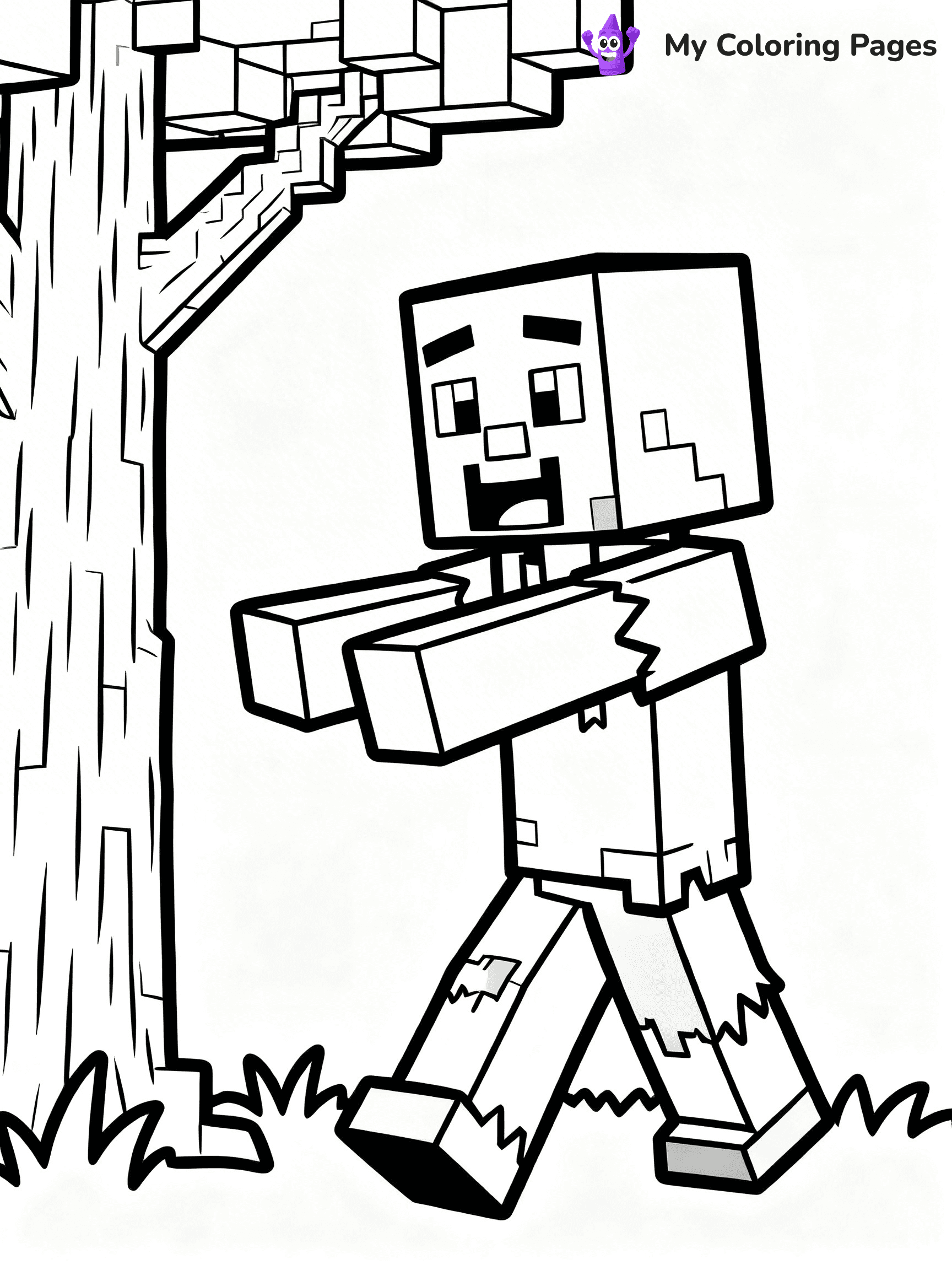 Minecraft Zombie Coloring Pages - 10