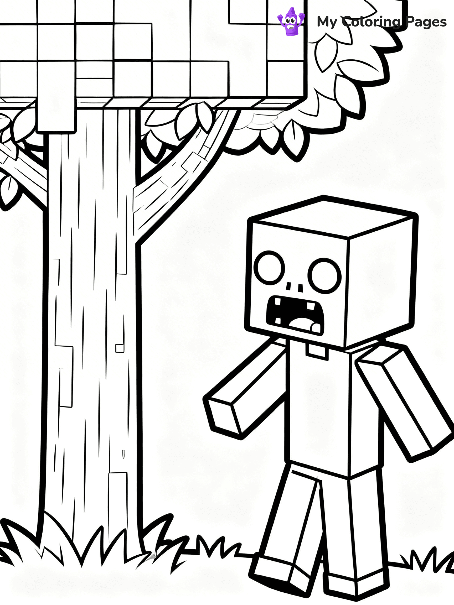 Minecraft Zombie Coloring Pages - 9