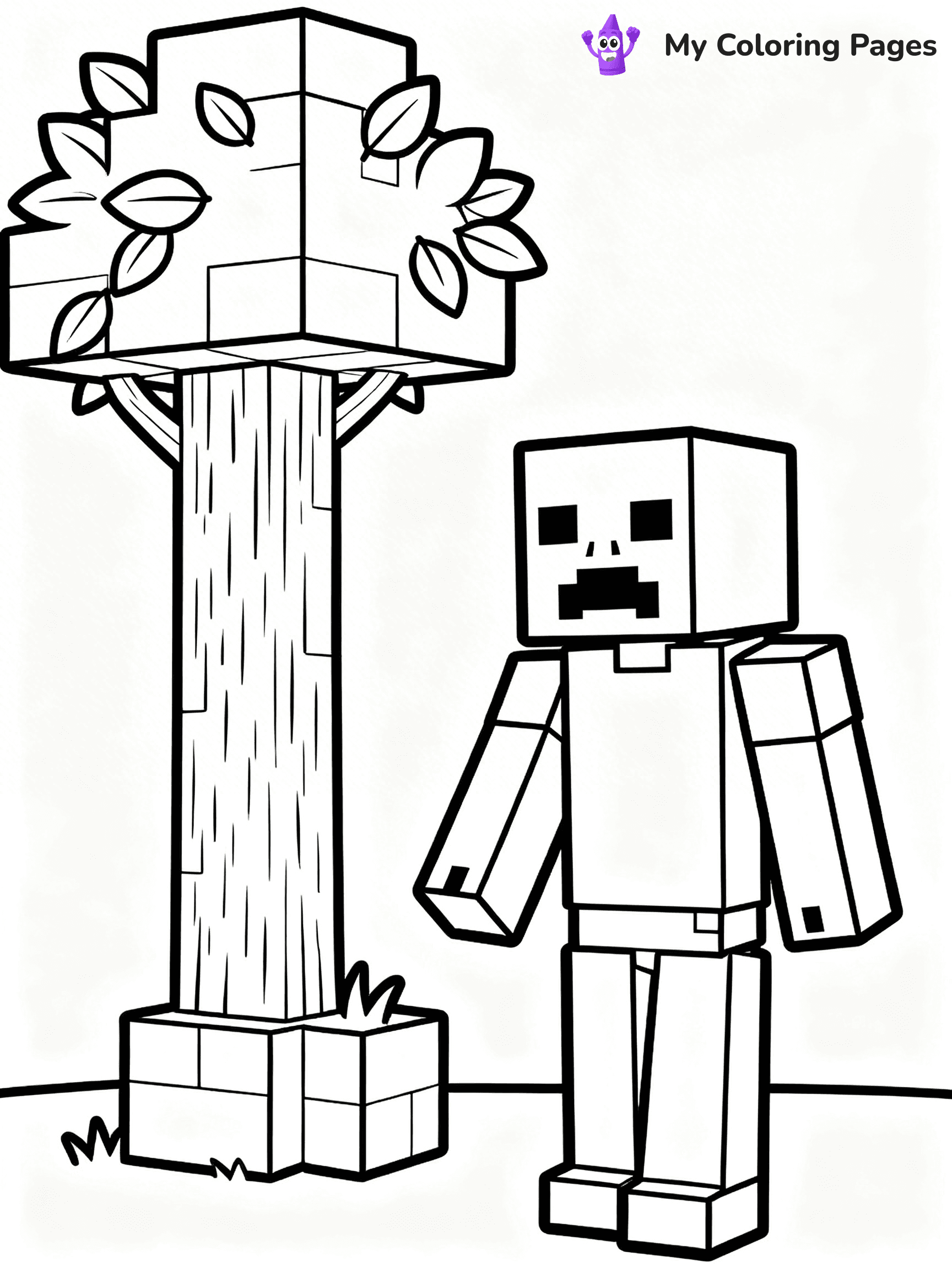 Minecraft Zombie Coloring Pages - 8