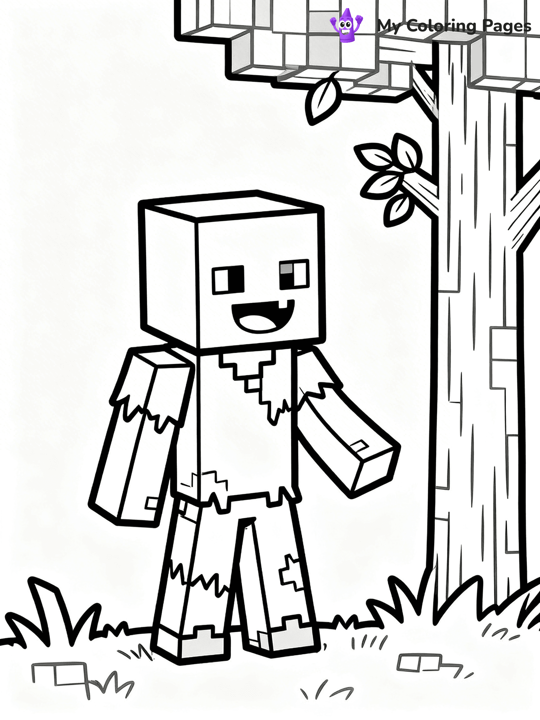 Minecraft Zombie Coloring Pages - 7