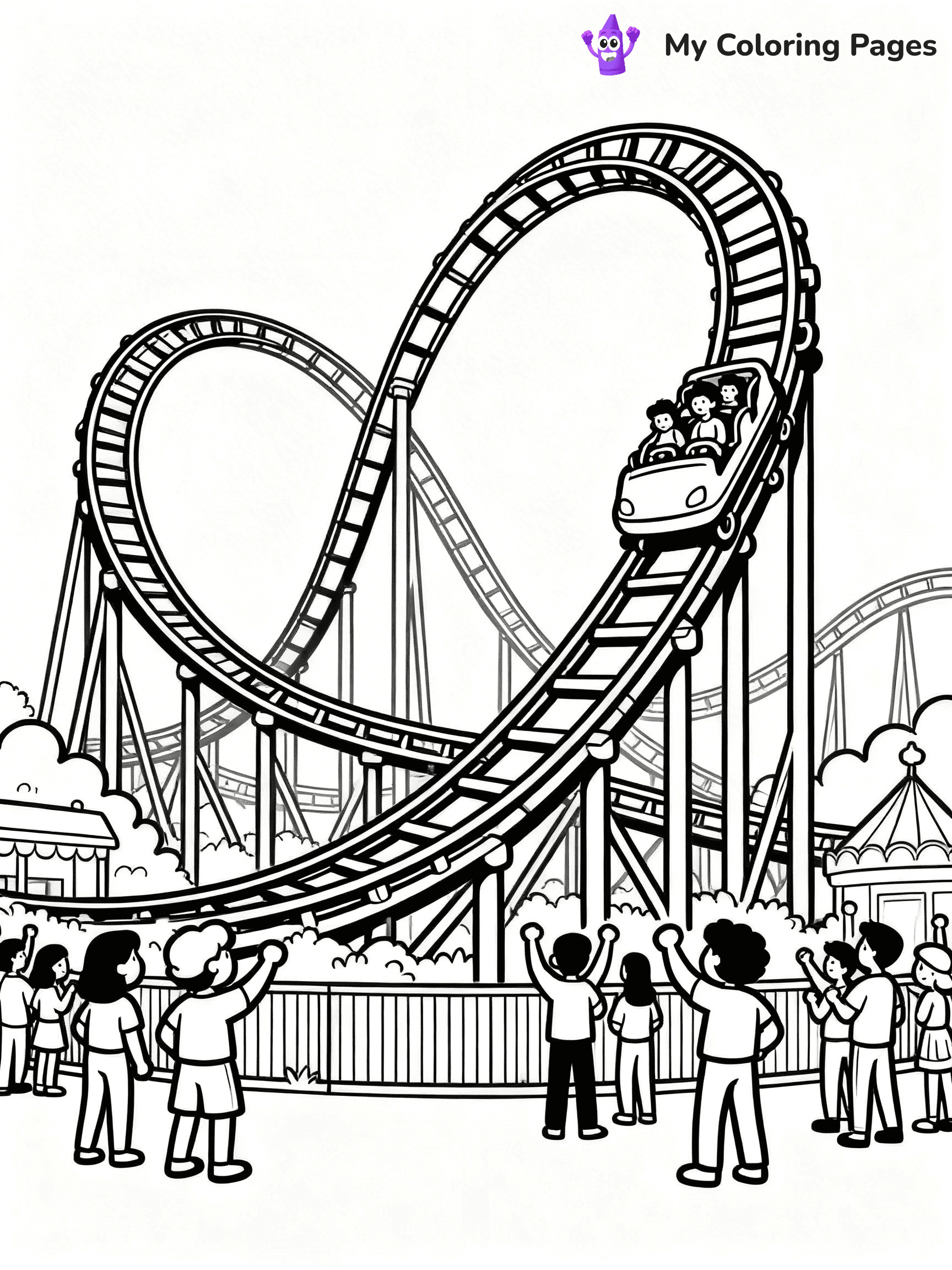 Roller Coaster Coloring Pages - 33