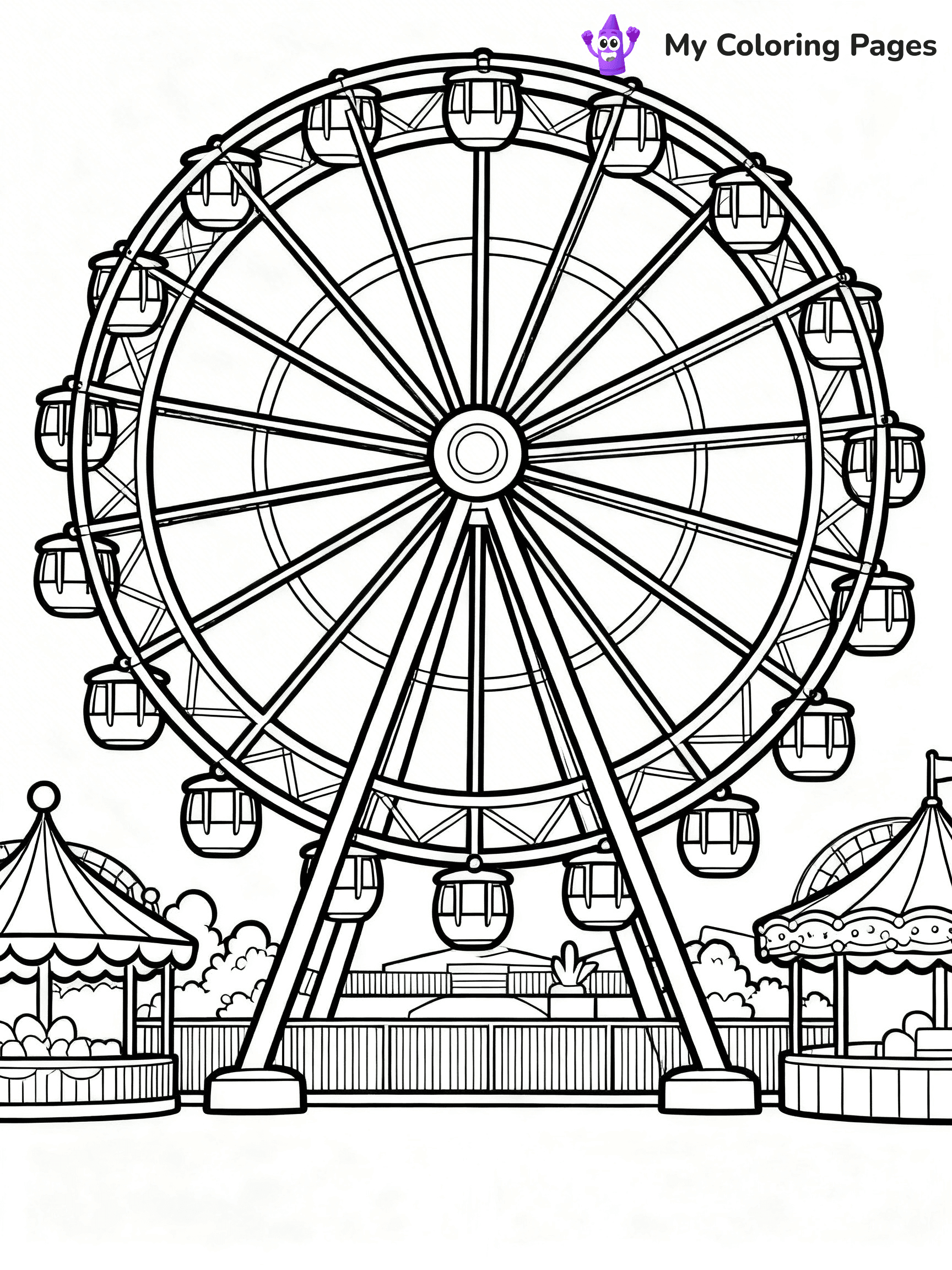 Roller Coaster Coloring Pages - 29