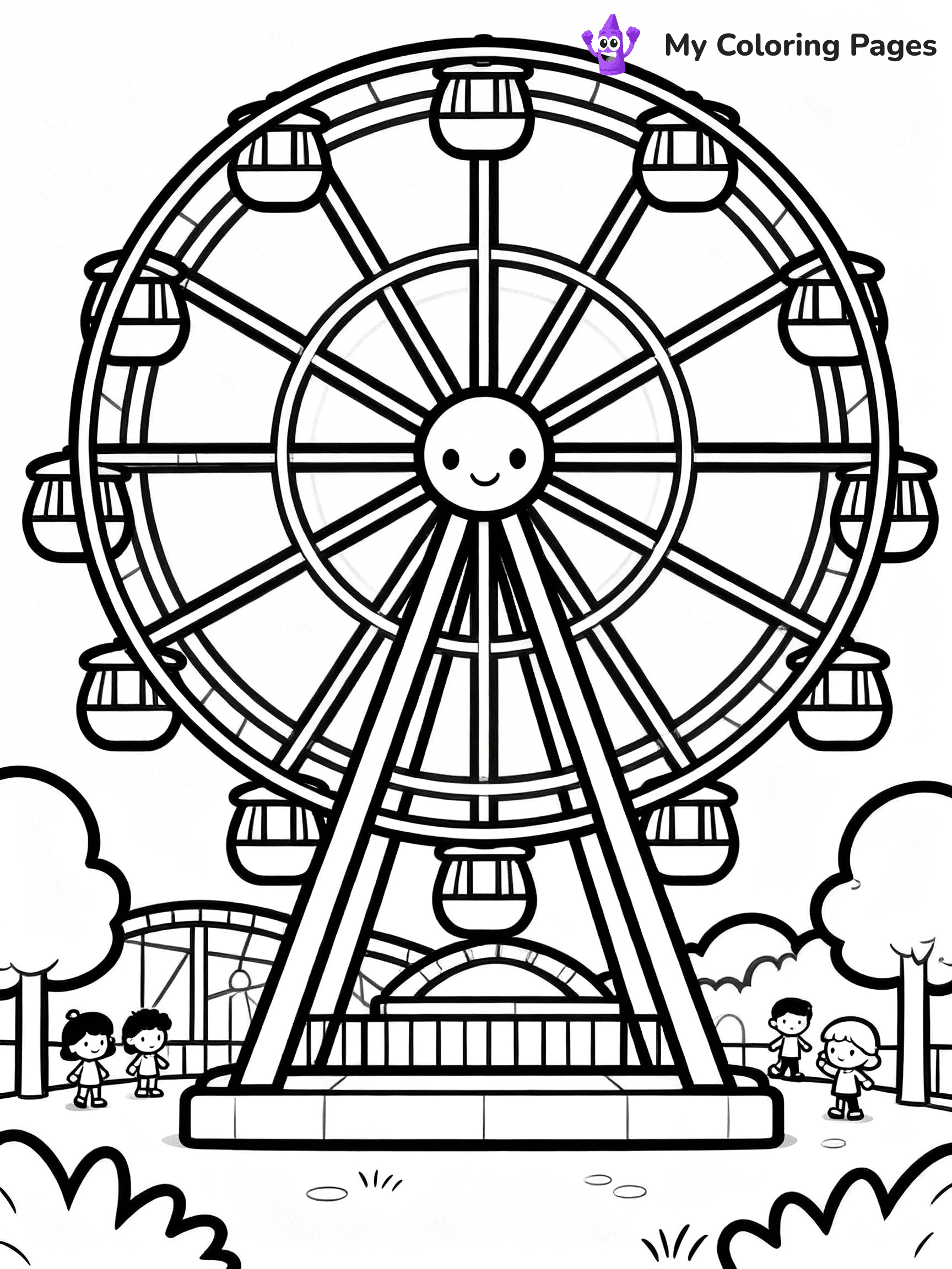 Roller Coaster Coloring Pages - 27