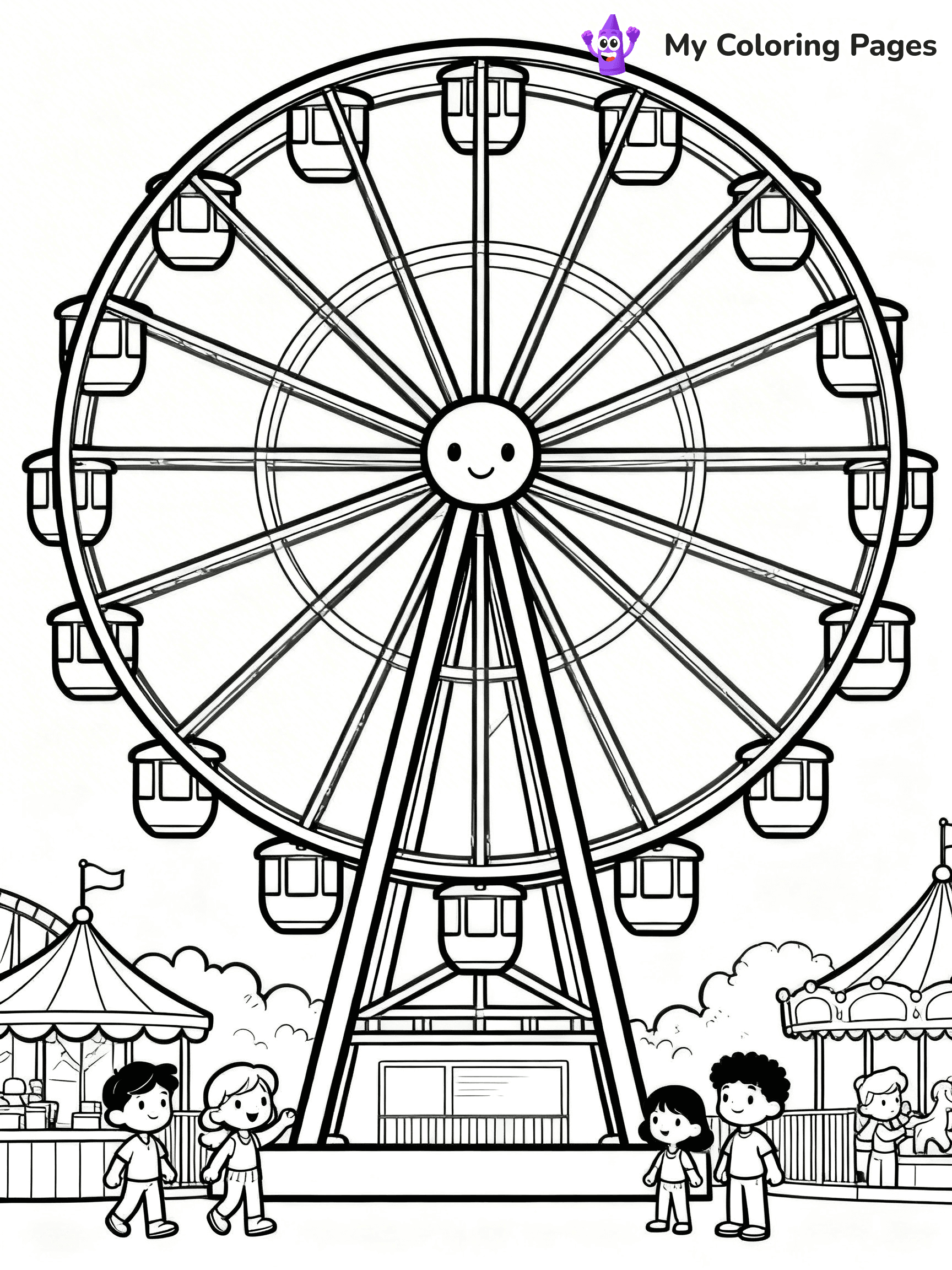 Roller Coaster Coloring Pages - 25