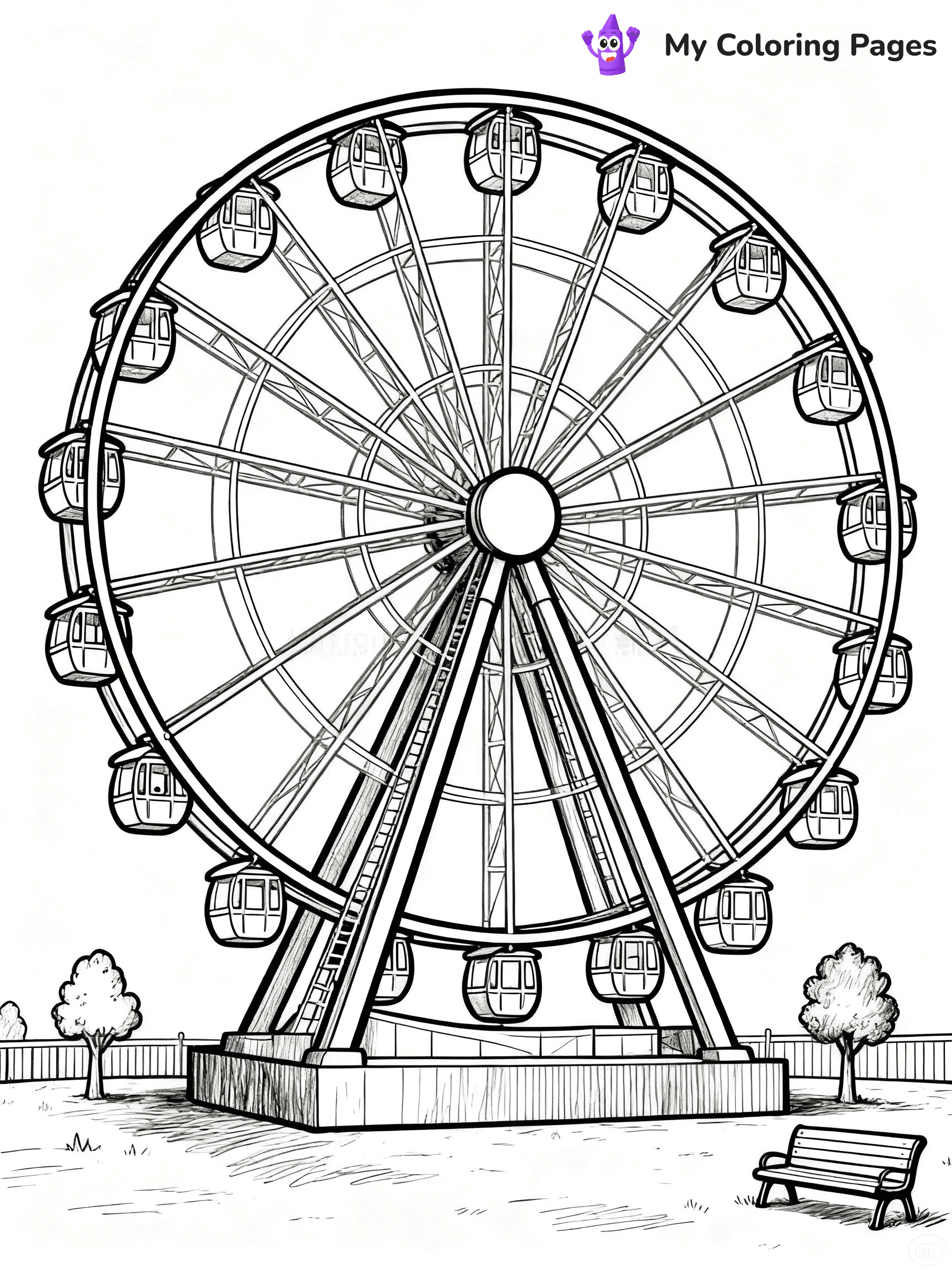 Roller Coaster Coloring Pages - 24