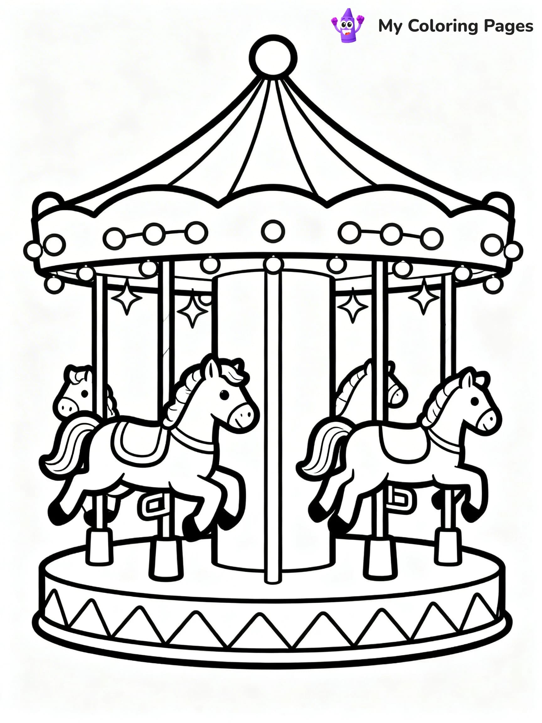 Roller Coaster Coloring Pages - 23