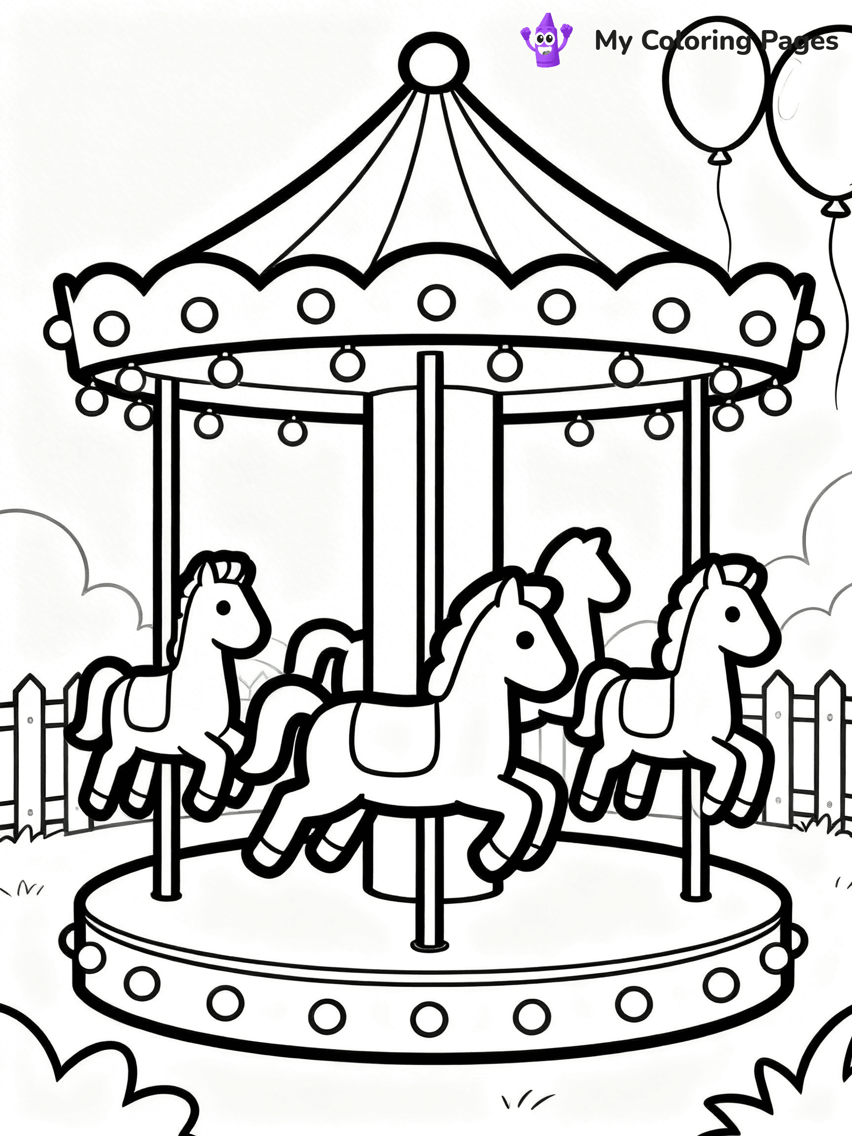 Roller Coaster Coloring Pages - 22