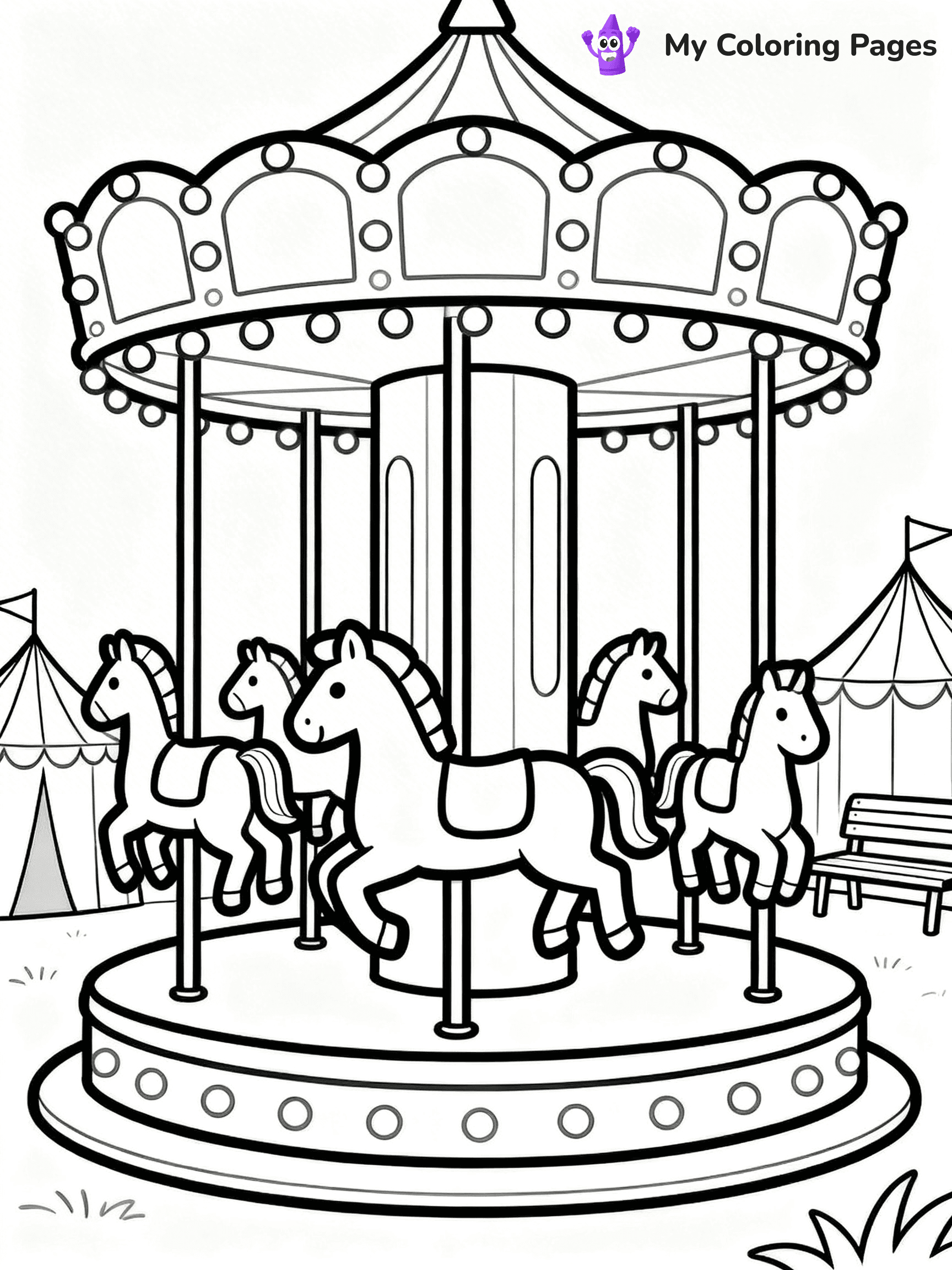 Roller Coaster Coloring Pages - 20