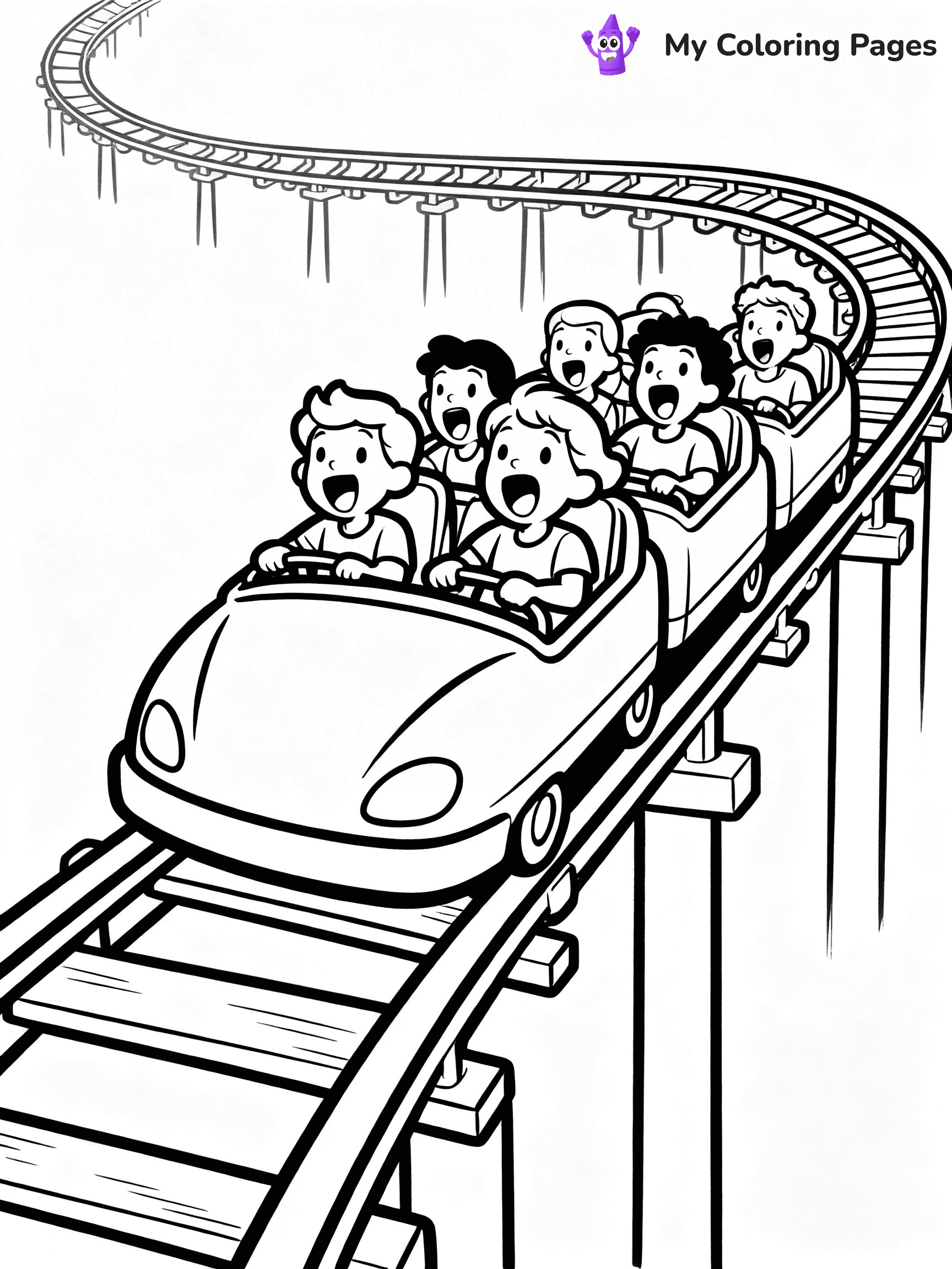 Roller Coaster Coloring Pages - 15