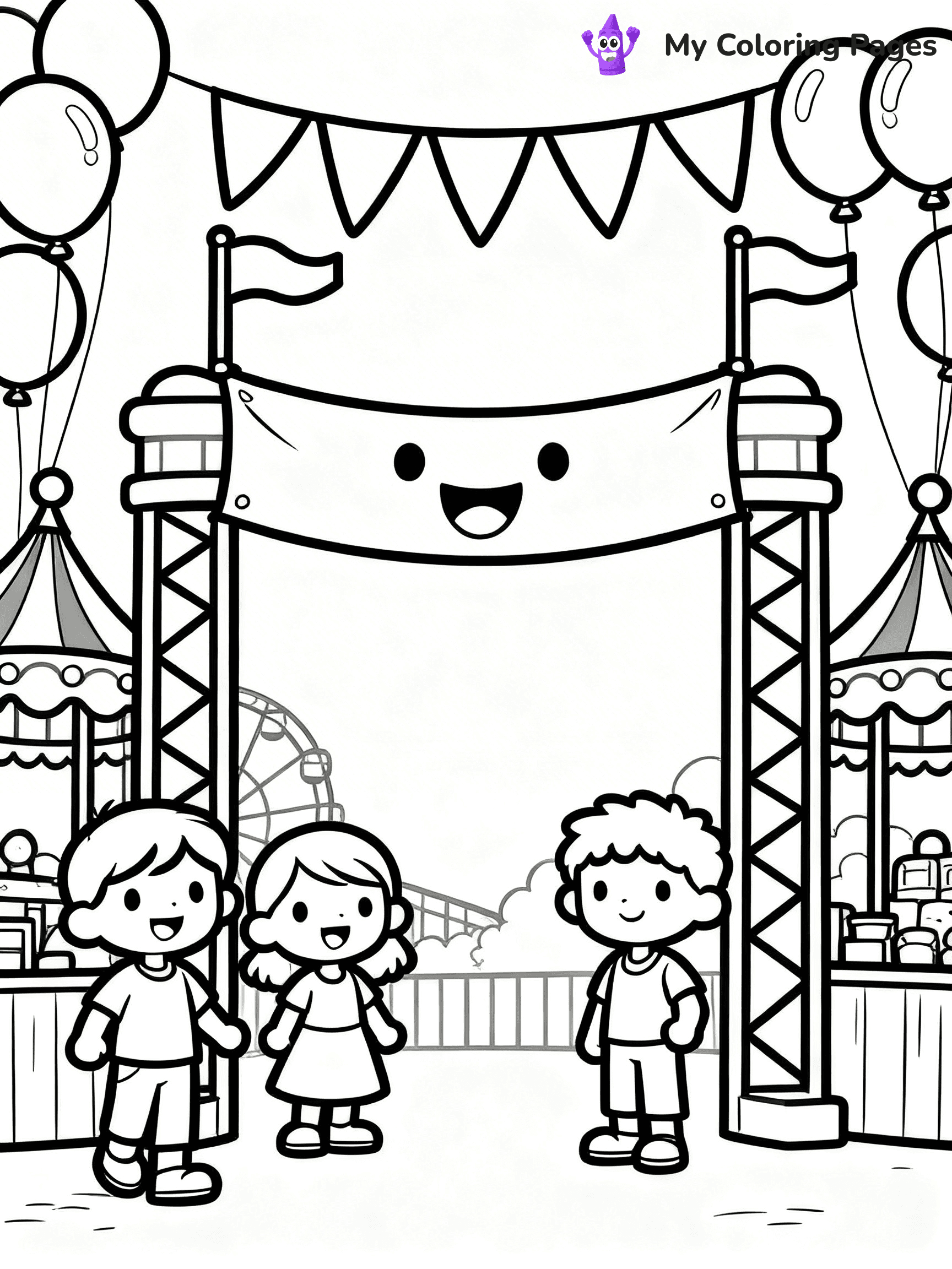 Roller Coaster Coloring Pages - 14