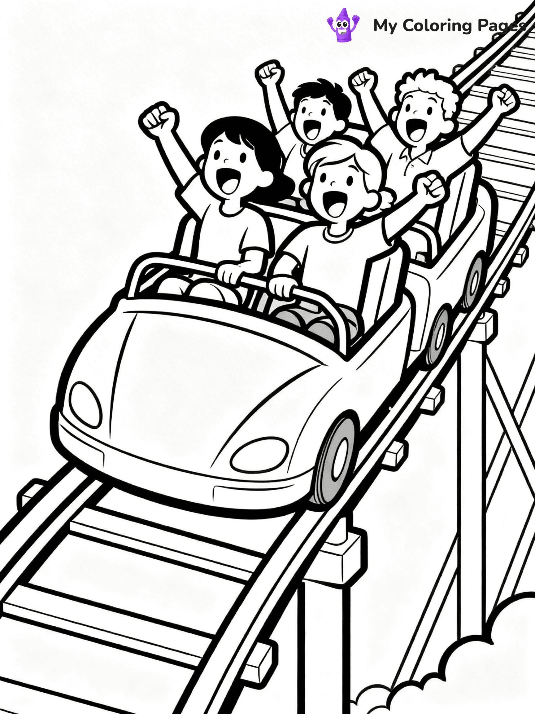 Roller Coaster Coloring Pages - 13