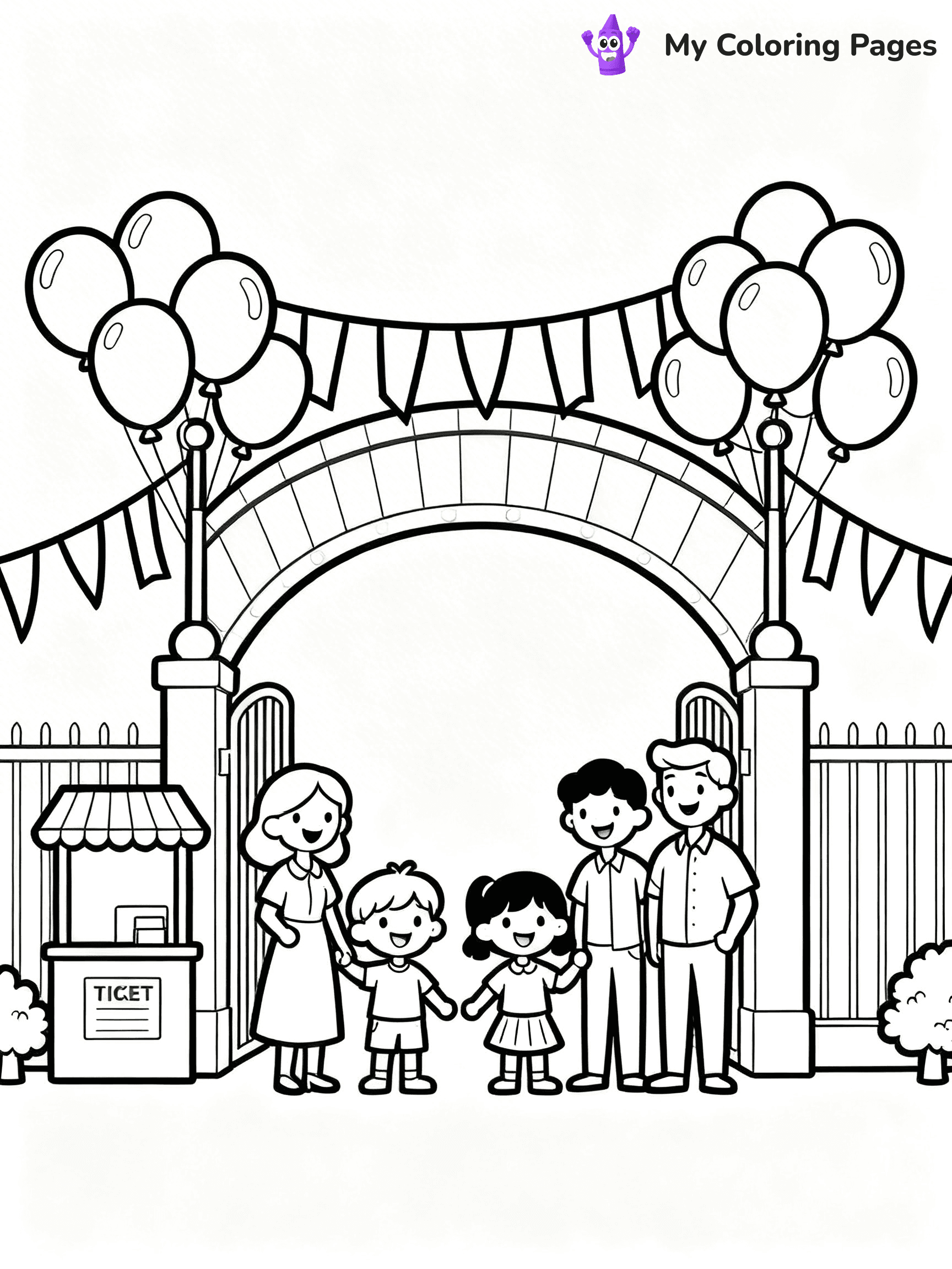 Roller Coaster Coloring Pages - 12